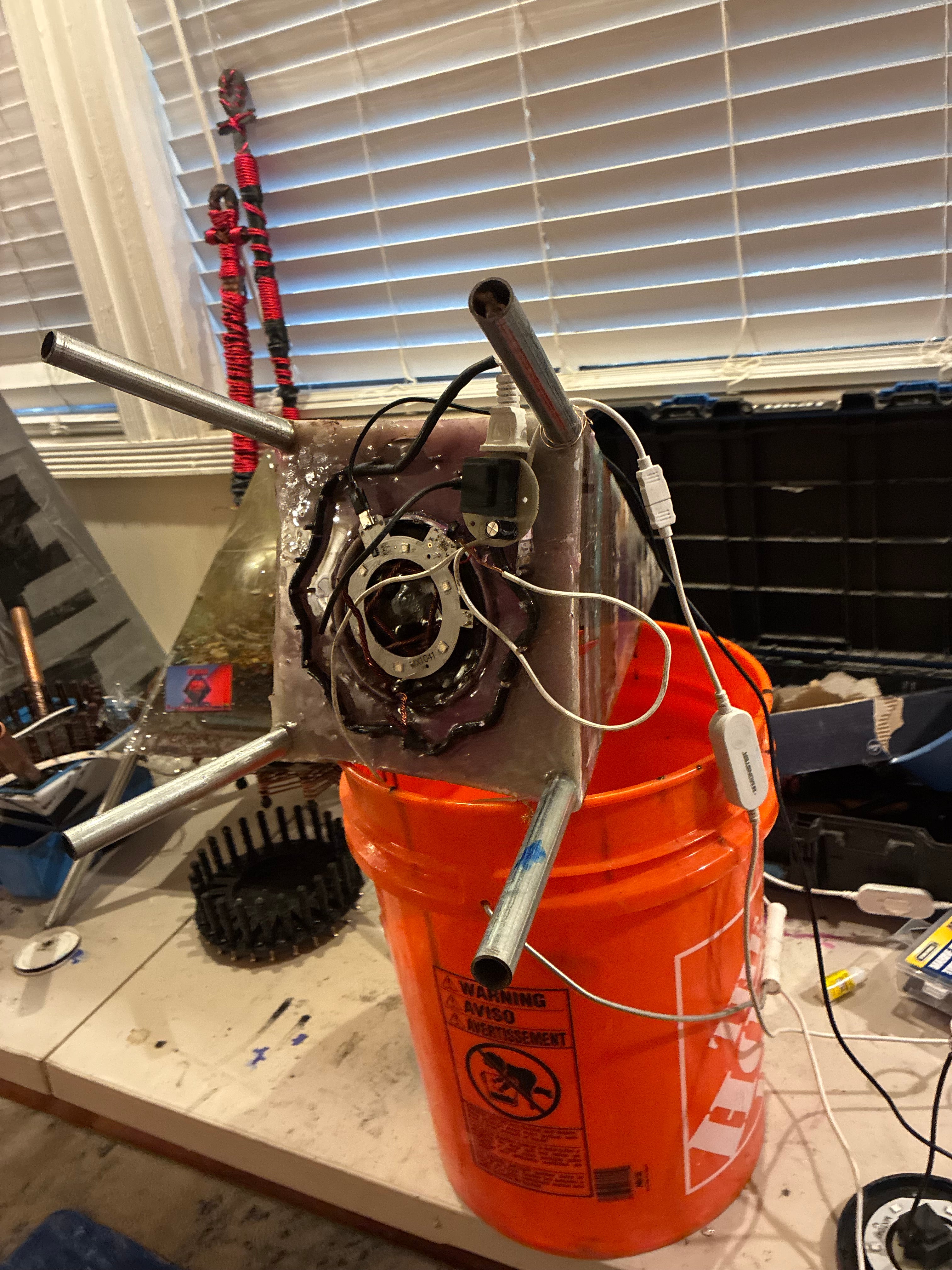 Nebula-85 | 2ft 25-lb Amethyst Tipped Piezoelectric Conductive Pyramid 8x8 inch Base Telsa Purple Water Globe | Reverse-Engineered 2000-Volt Tesla Coil 4-Inch Biomagnetic Starship Coil (Extendable Capstone Poles Edition) INSTOCK for Christmas and Jan 1st