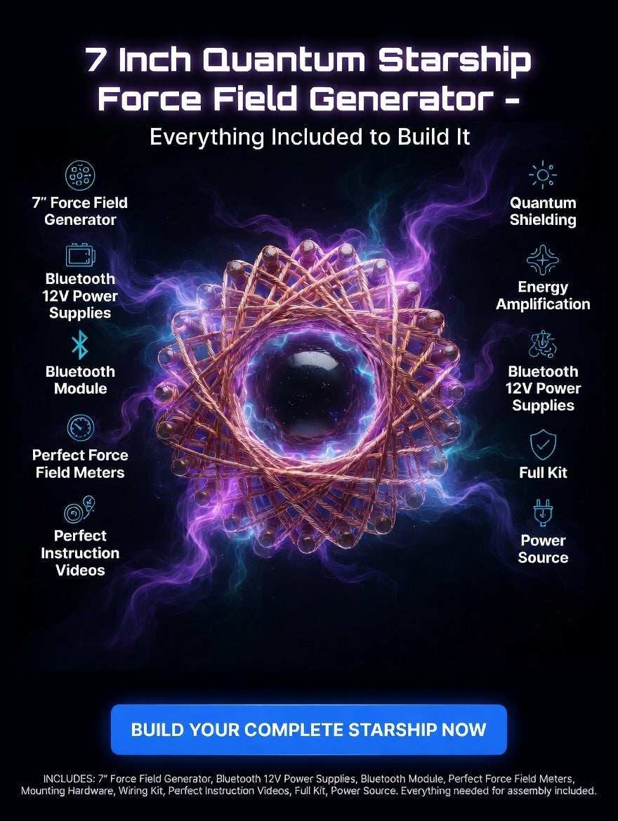 7 Inch Quantum Starship Force Field Generator – Full DIY Build Kit with 24-Point High-Frequency Coil, Complete Electrical Components, Power Supply, Tools, Gauss Meter & Step-by-Step Build Videos Included
