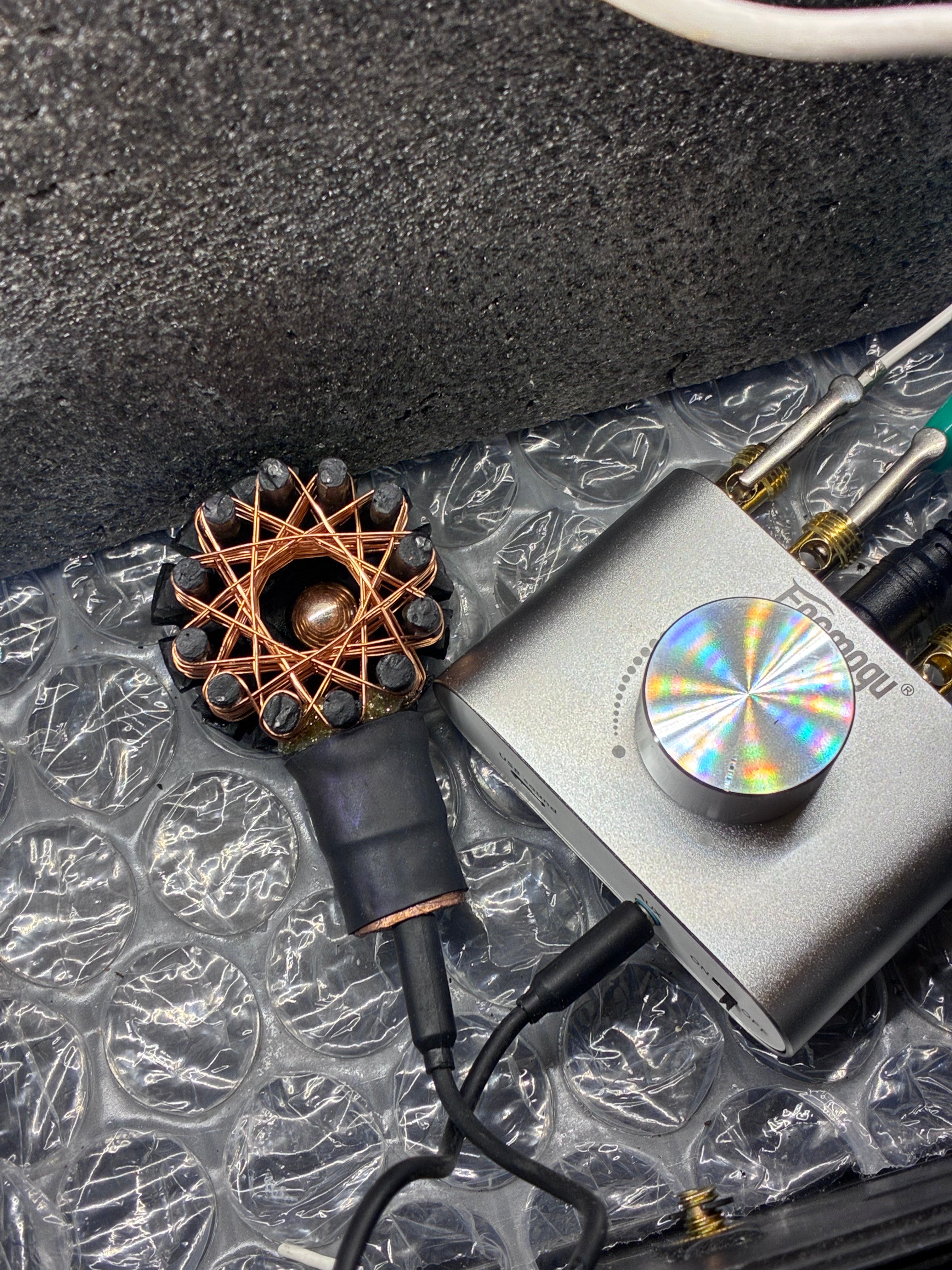 -Dark Knight Starship Coil AMPLIFIER – 5FT Magnetic PEMF Field – 250$ Vortex Iron Quartz Beast