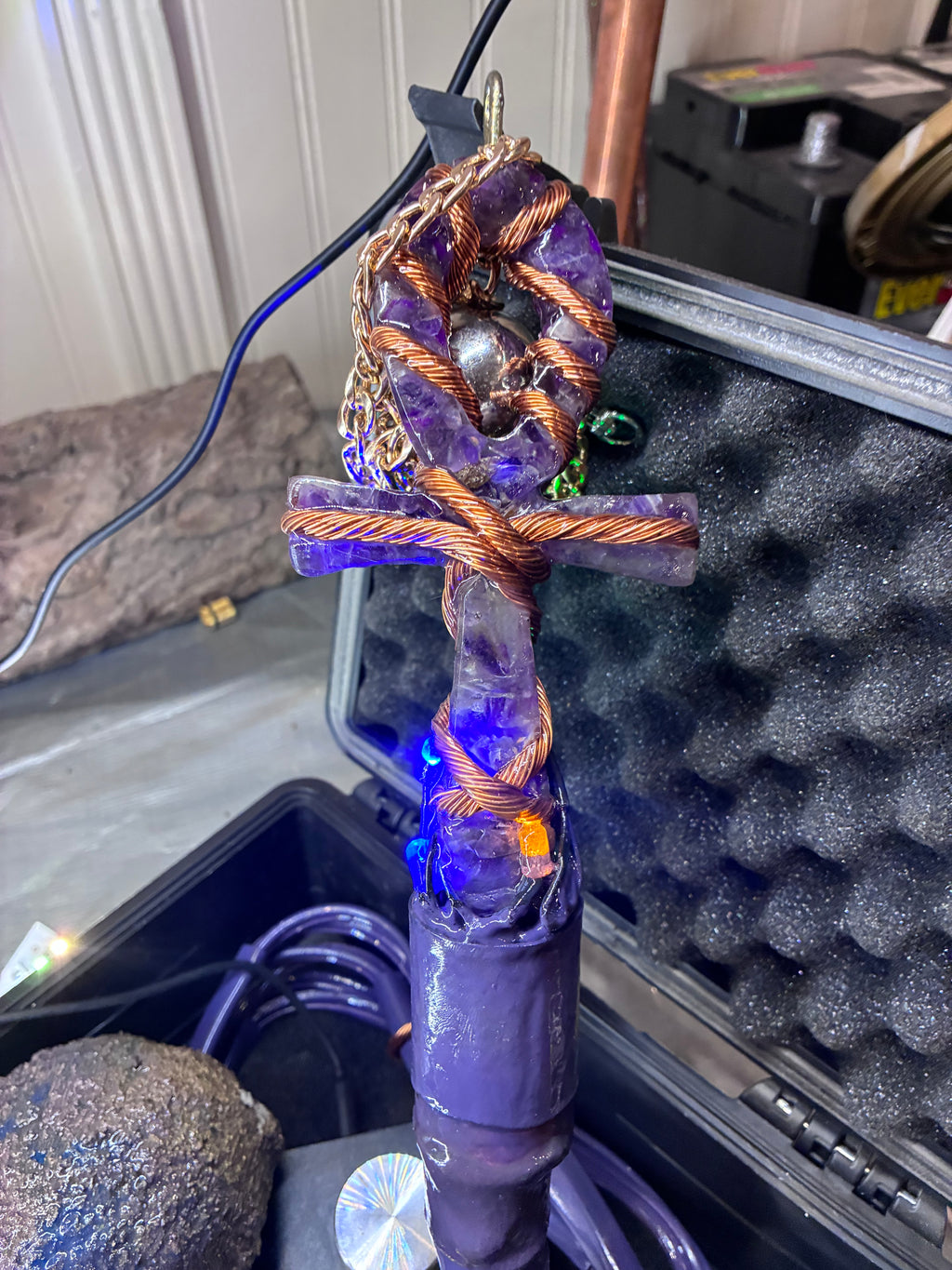 Quantum Violet Ankh – Living 600 Watt PEMF Rife Generator with 7-Foot PEMF Field