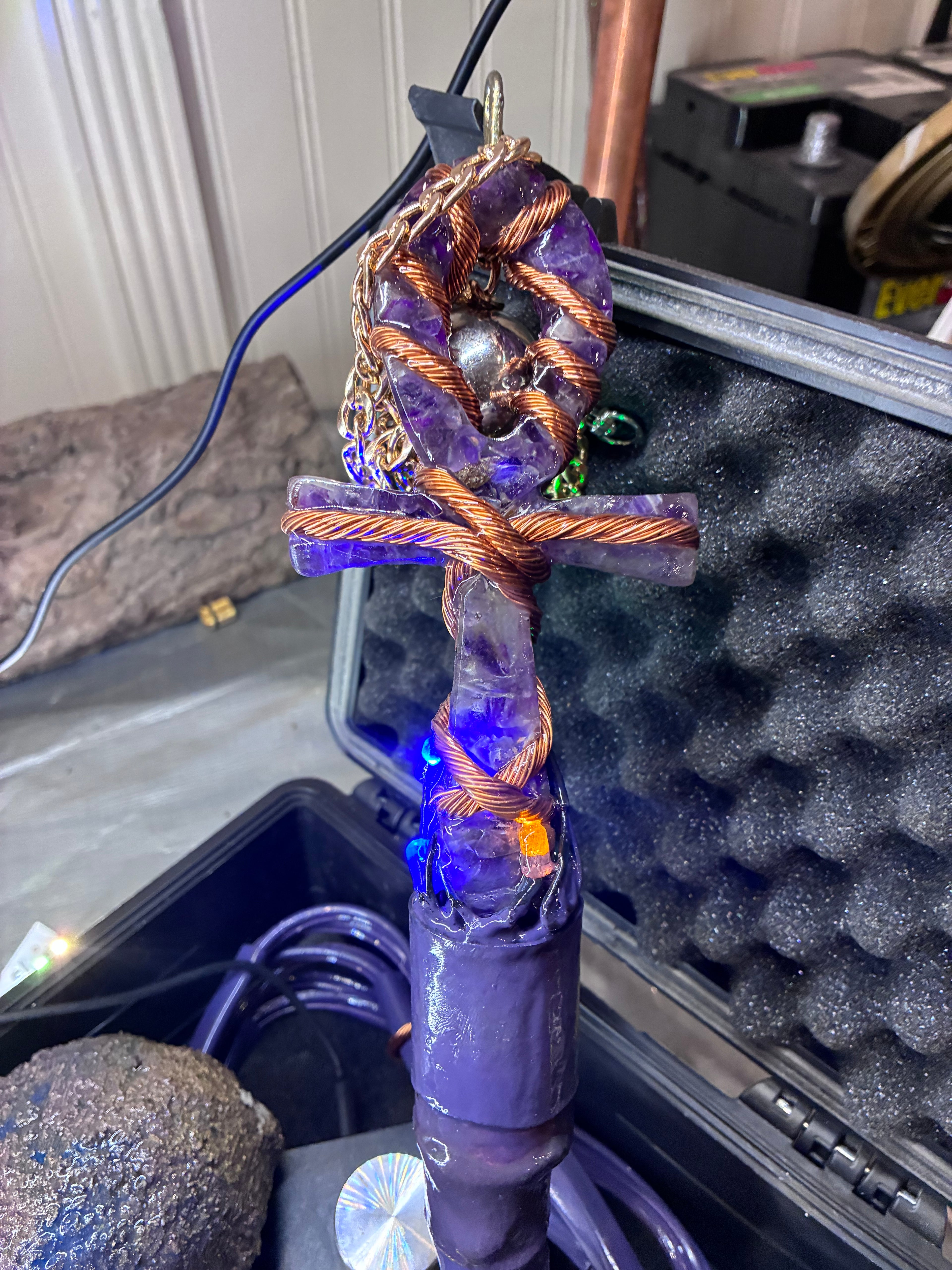 Quantum Violet Ankh – Living 600 Watt PEMF Rife Generator with 7-Foot PEMF Field