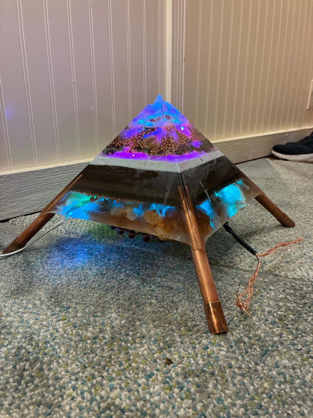 24-Point Starship Rodin Coil with Orgone Topper | 7-Inch, 250W Portable Kit | 36ft Magnetic Field, Bluetooth