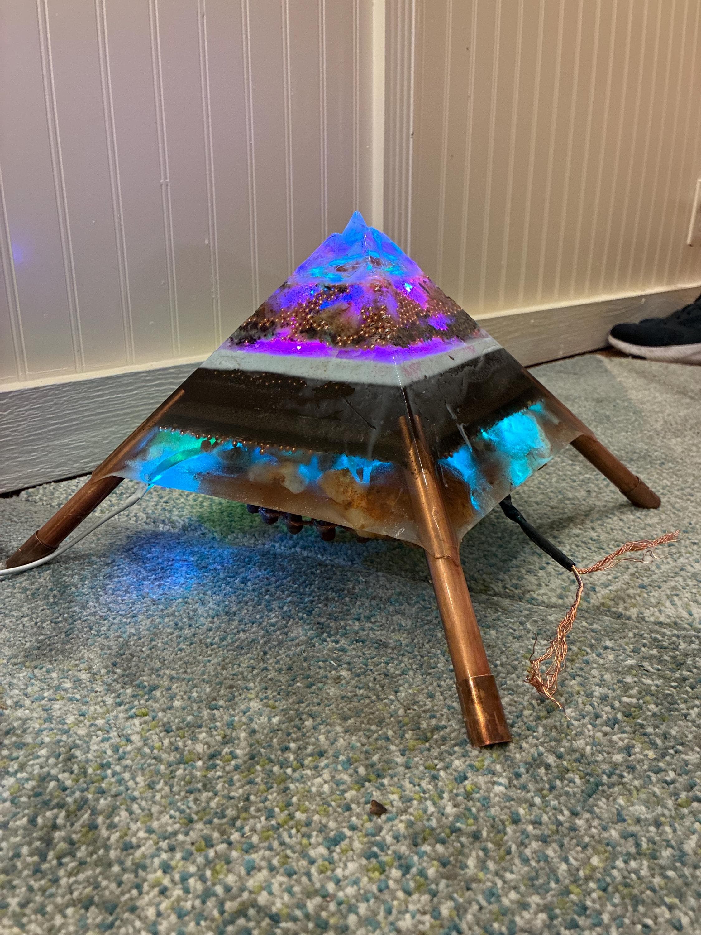 24-Point Starship Rodin Coil with Orgone Topper | 7-Inch, 250W Portable Kit | 36ft Magnetic Field, Bluetooth