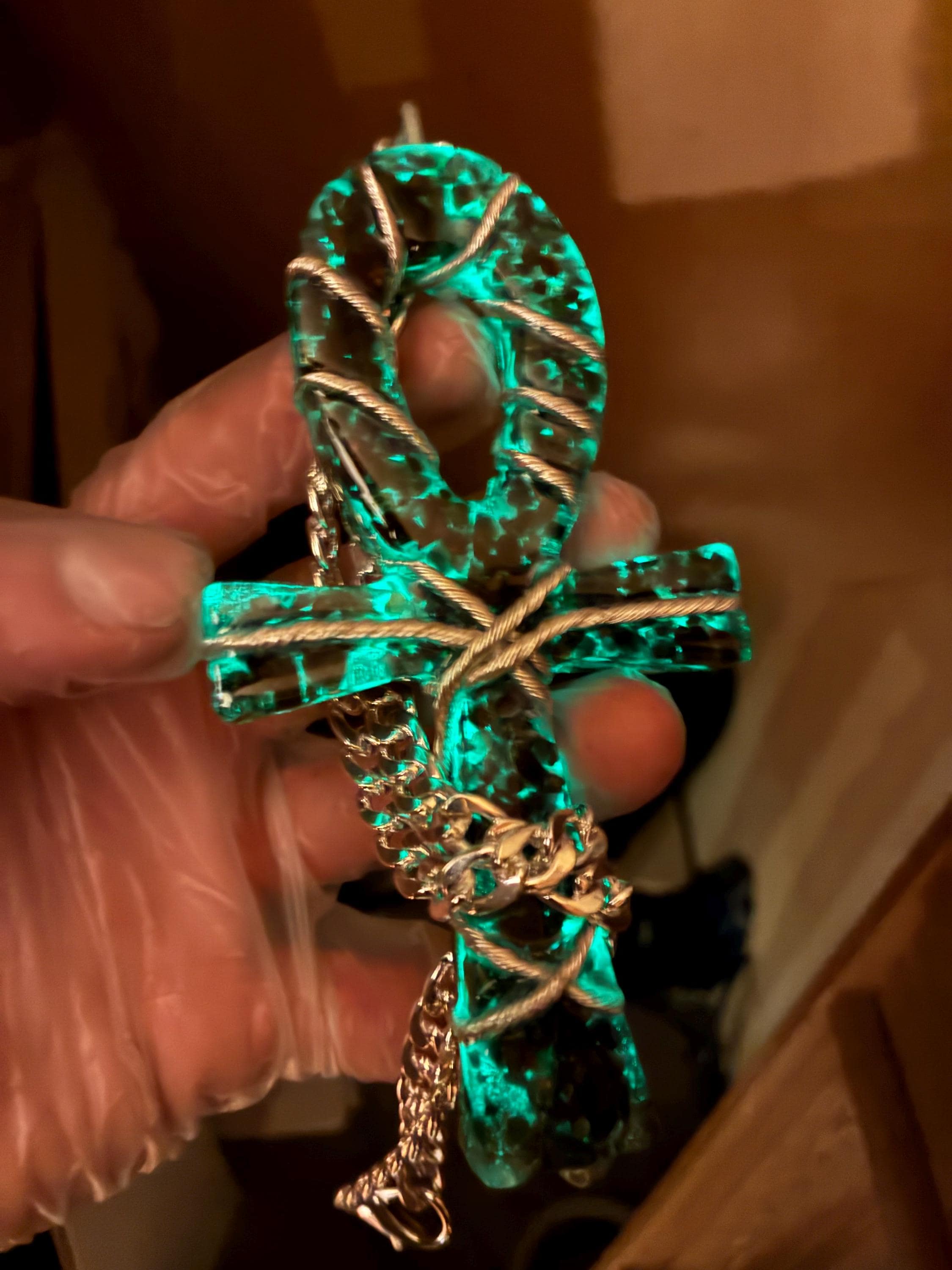 Red Garnet & Black Onyx Orgonite Pendant –Ready To Ship-  Silver Tensor Rodin Coil Lifeforce Powered Edition Real Silver Plated Chain