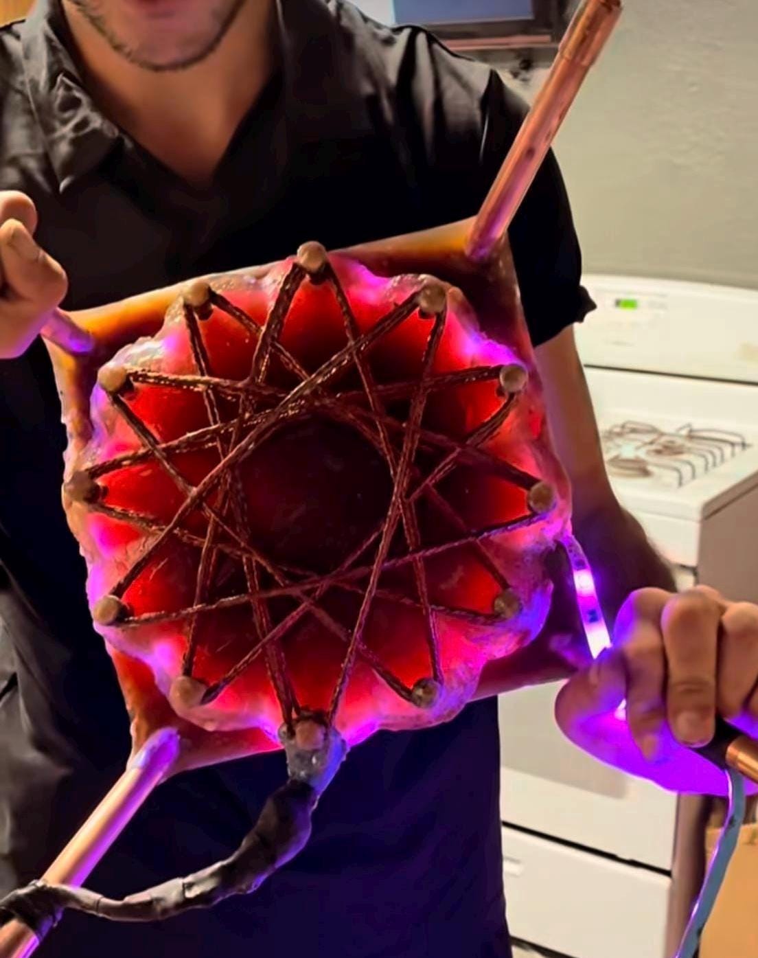 12p 7-Inch Starship Magnetic Field Coil Topper – Lifeforce Regenerator, Quantum Healing Copper Pyramid with Amplifier & Travel Case”