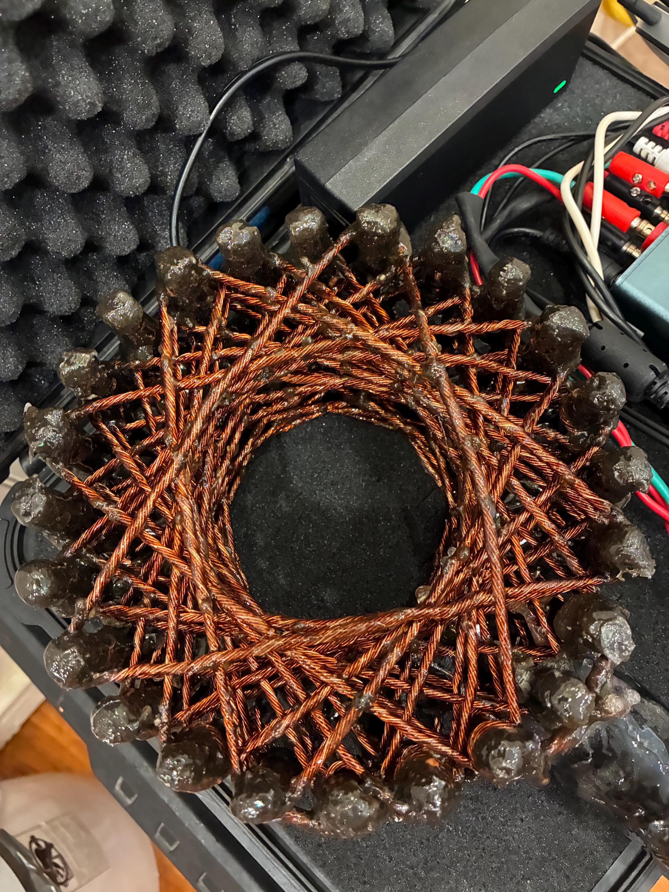 7-Inch 24 Pointed Starship Coil Magnetic Field Generator | Quantum Orgone Technology 36ft mag field Dark knight orgone edition