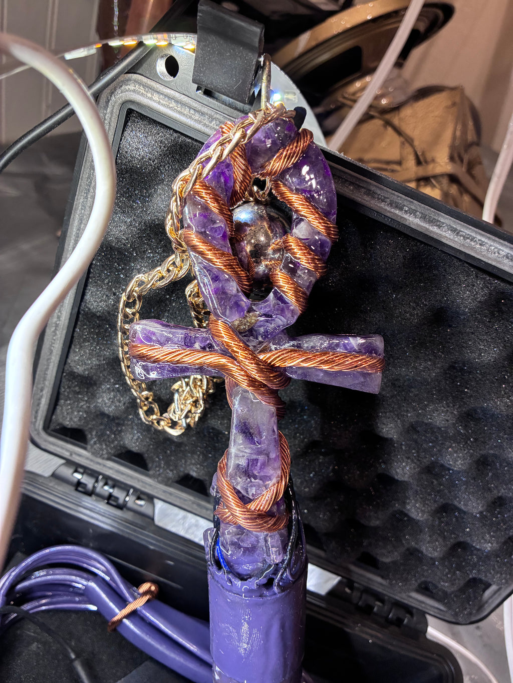 Quantum Violet Ankh – Living 600 Watt PEMF Rife Generator with 7-Foot PEMF Field