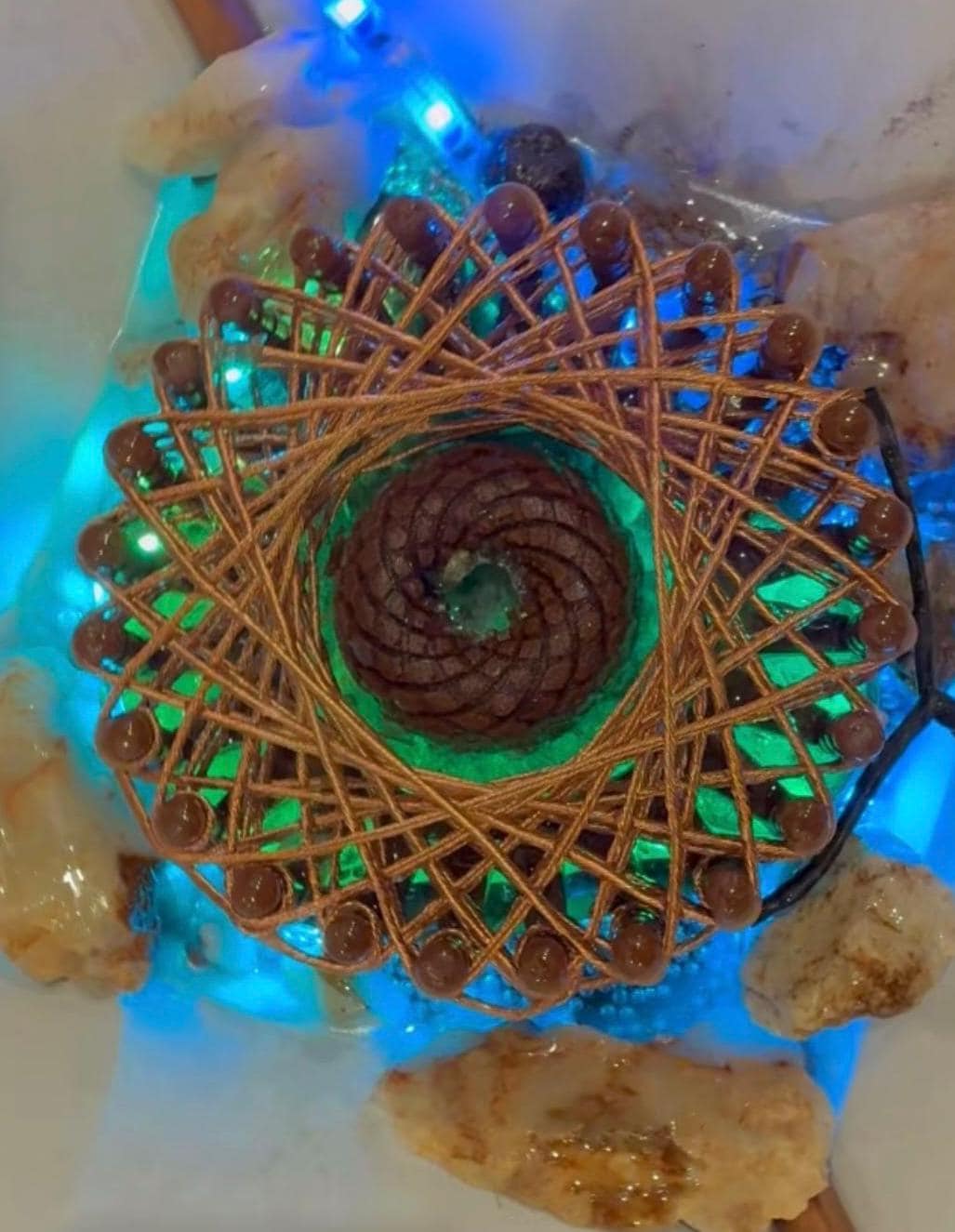 24-Point Starship Rodin Coil with Orgone Topper | 7-Inch, 250W Portable Kit | 36ft Magnetic Field, Bluetooth