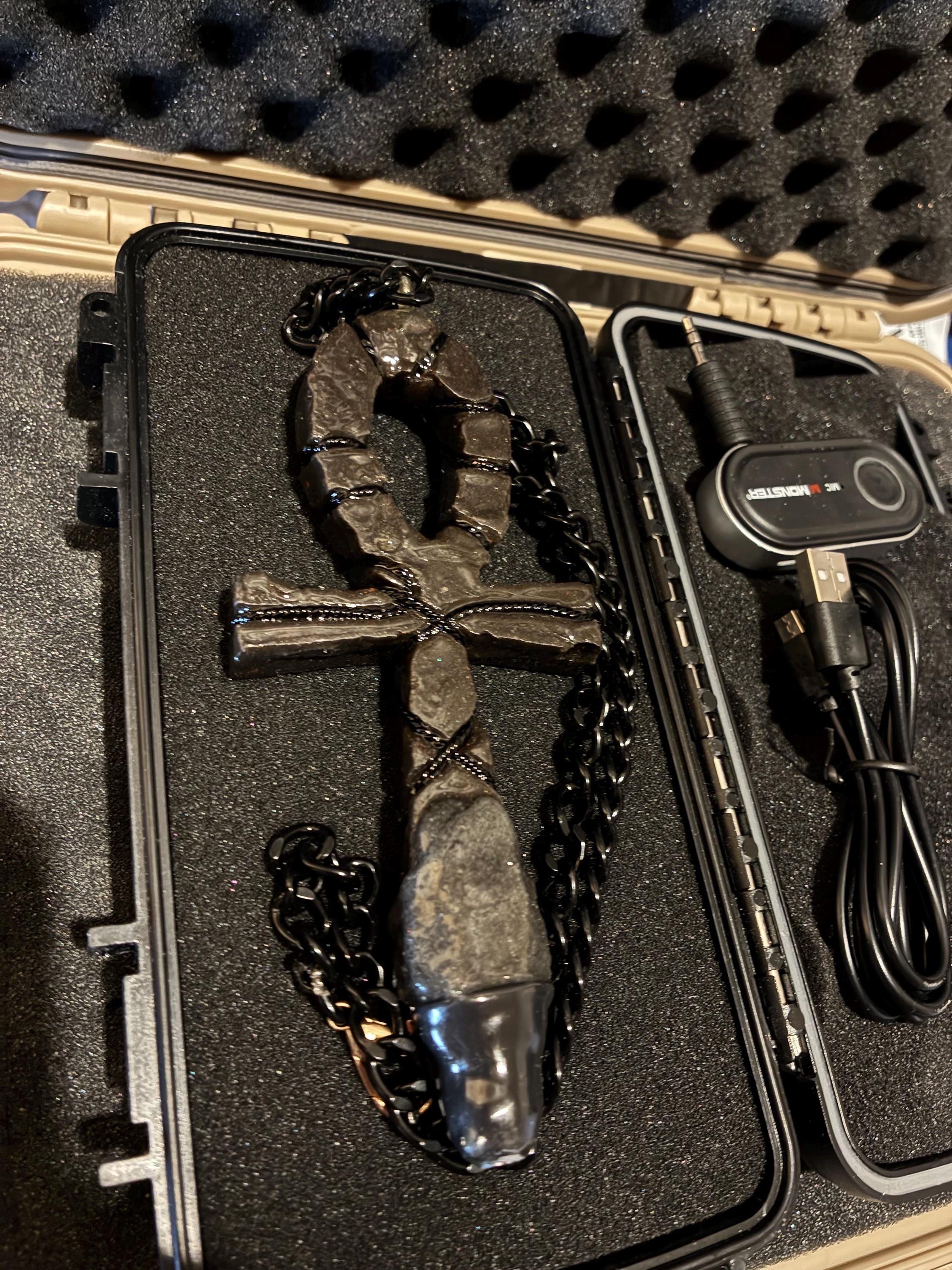 Dark Knight Tensor Rodin Coil – Blacked Out Edition, Bluetooth Activated, Portable Travel Case, 12” Field, 24” Chain