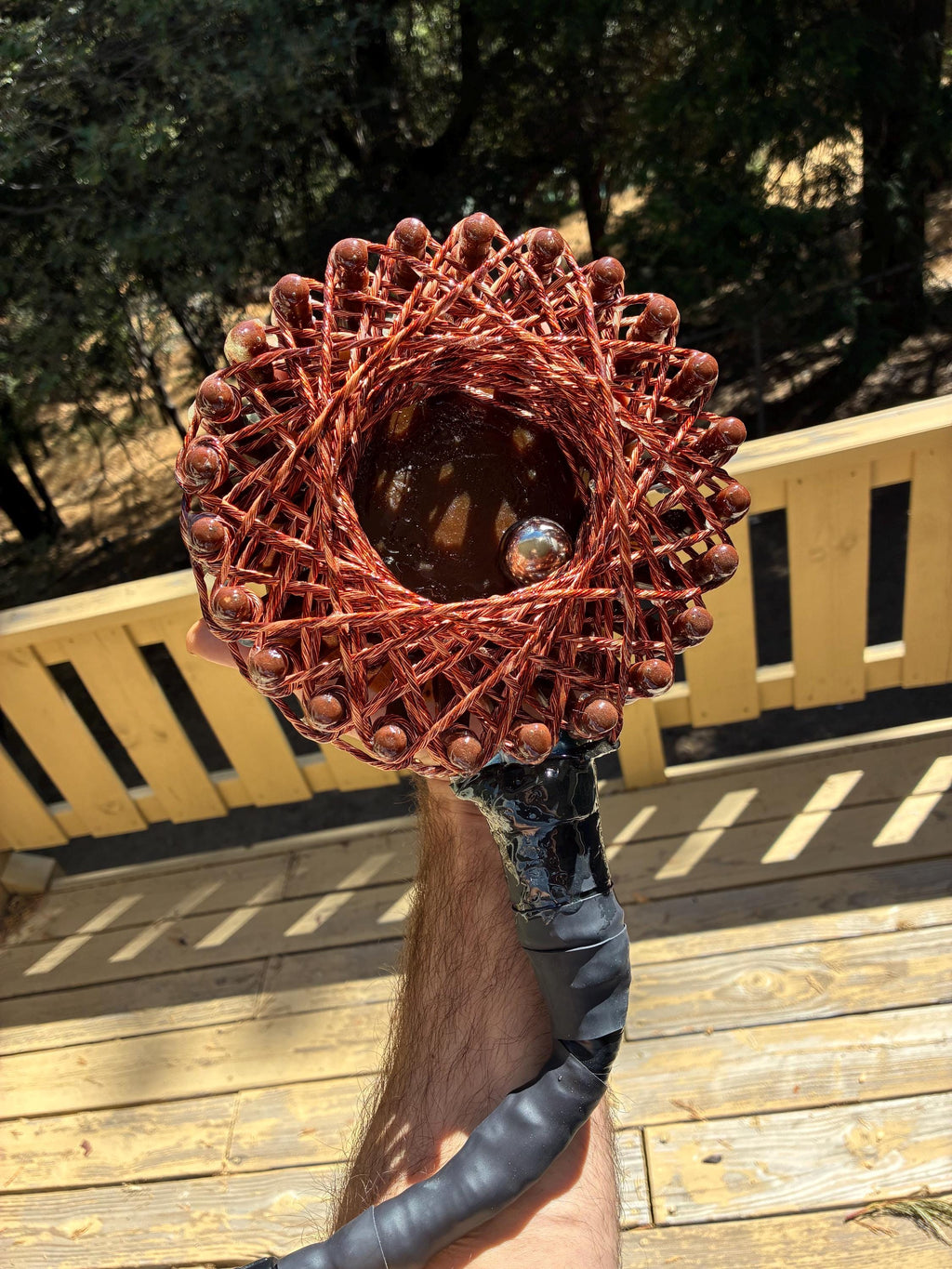 7” 24-Pointed Starship Rodin Coil Generator Kit | Red Rock Edition | Vortex Device with Travel Case & Amp ( sedona made )