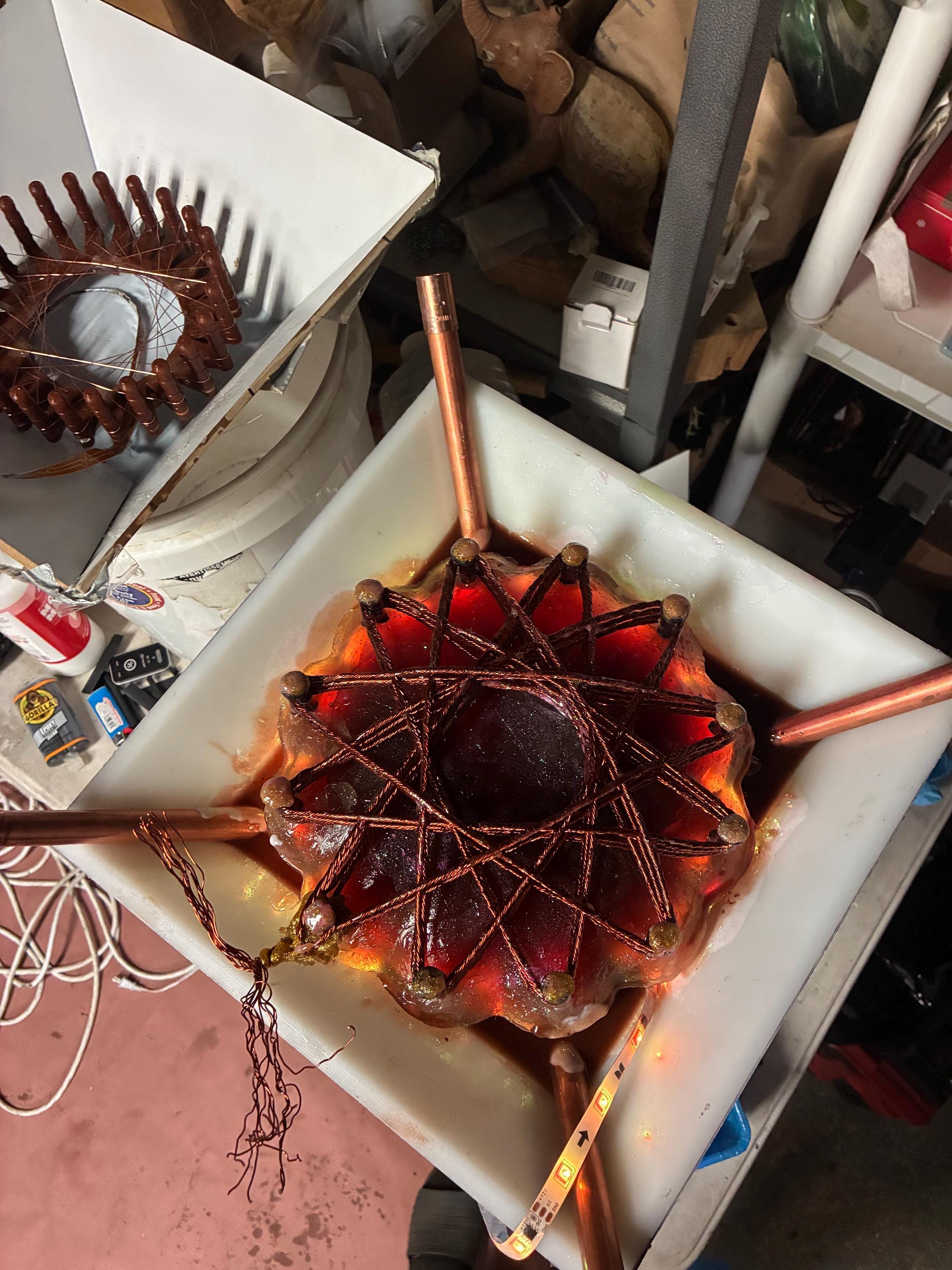 12p 7-Inch Starship Magnetic Field Coil Topper – Lifeforce Regenerator, Quantum Healing Copper Pyramid with Amplifier & Travel Case”