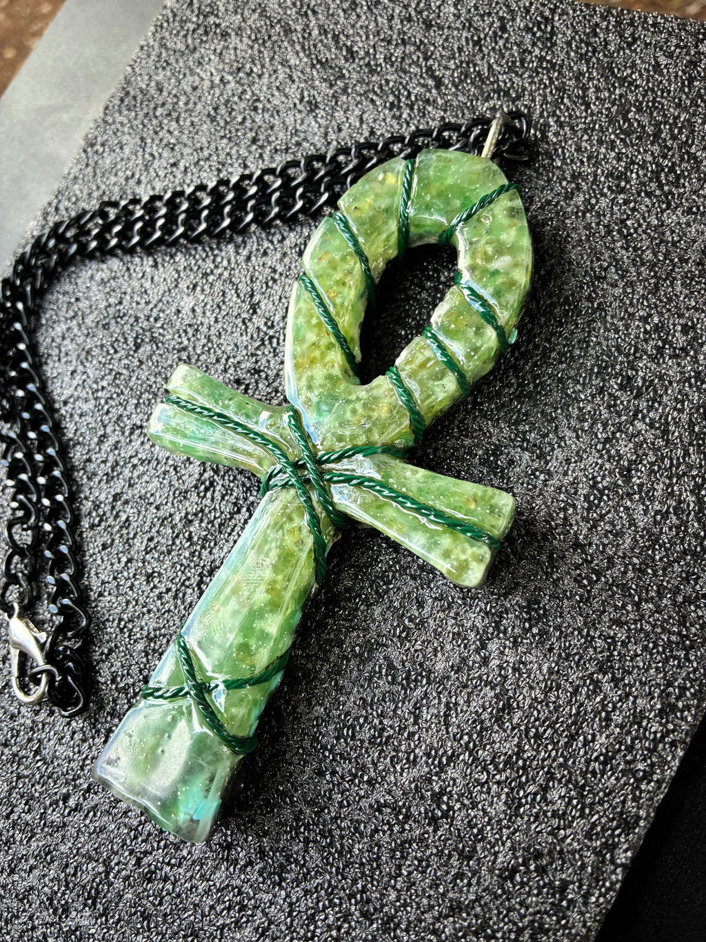 Quantum Jump Ankh Generator — Emerald Knight Royal Edition | Tensor Rodin Coil Engine | Timeline Accessor | Piezoelectric Conductive Matrix | 5G Field Shield (IN STOCK ready to ship)