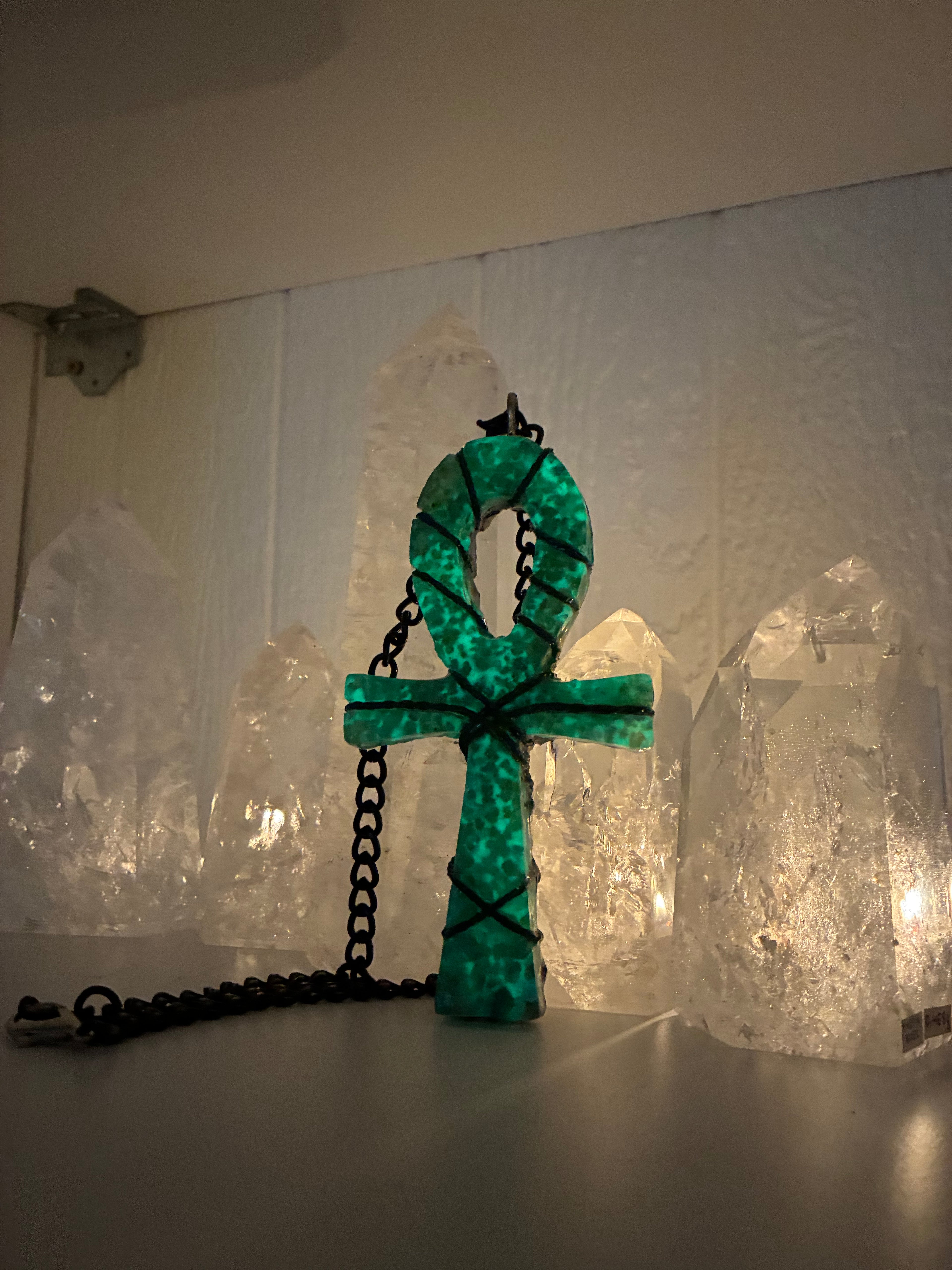 Quantum Jump Ankh Generator — Emerald Knight Royal Edition | Tensor Rodin Coil Engine | Timeline Accessor | Piezoelectric Conductive Matrix | 5G Field Shield (IN STOCK ready to ship)