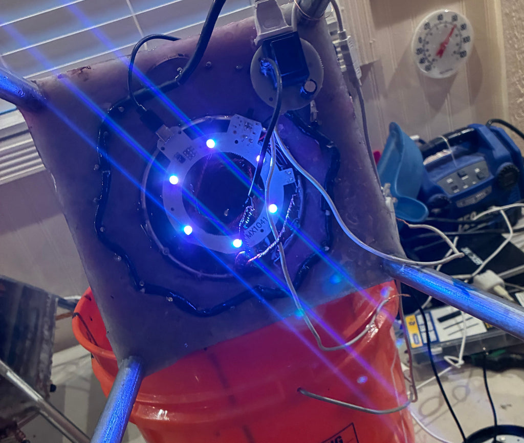 Nebula-85 | 2ft 25-lb Amethyst Tipped Piezoelectric Conductive Pyramid 8x8 inch Base Telsa Purple Water Globe | Reverse-Engineered 2000-Volt Tesla Coil 4-Inch Biomagnetic Starship Coil (Extendable Capstone Poles Edition) INSTOCK for Christmas and Jan 1st