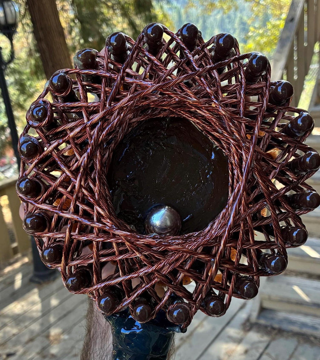 7” 24-Pointed Starship Rodin Coil Generator Kit | Red Rock Edition | Vortex Device with Travel Case & Amp ( sedona made )