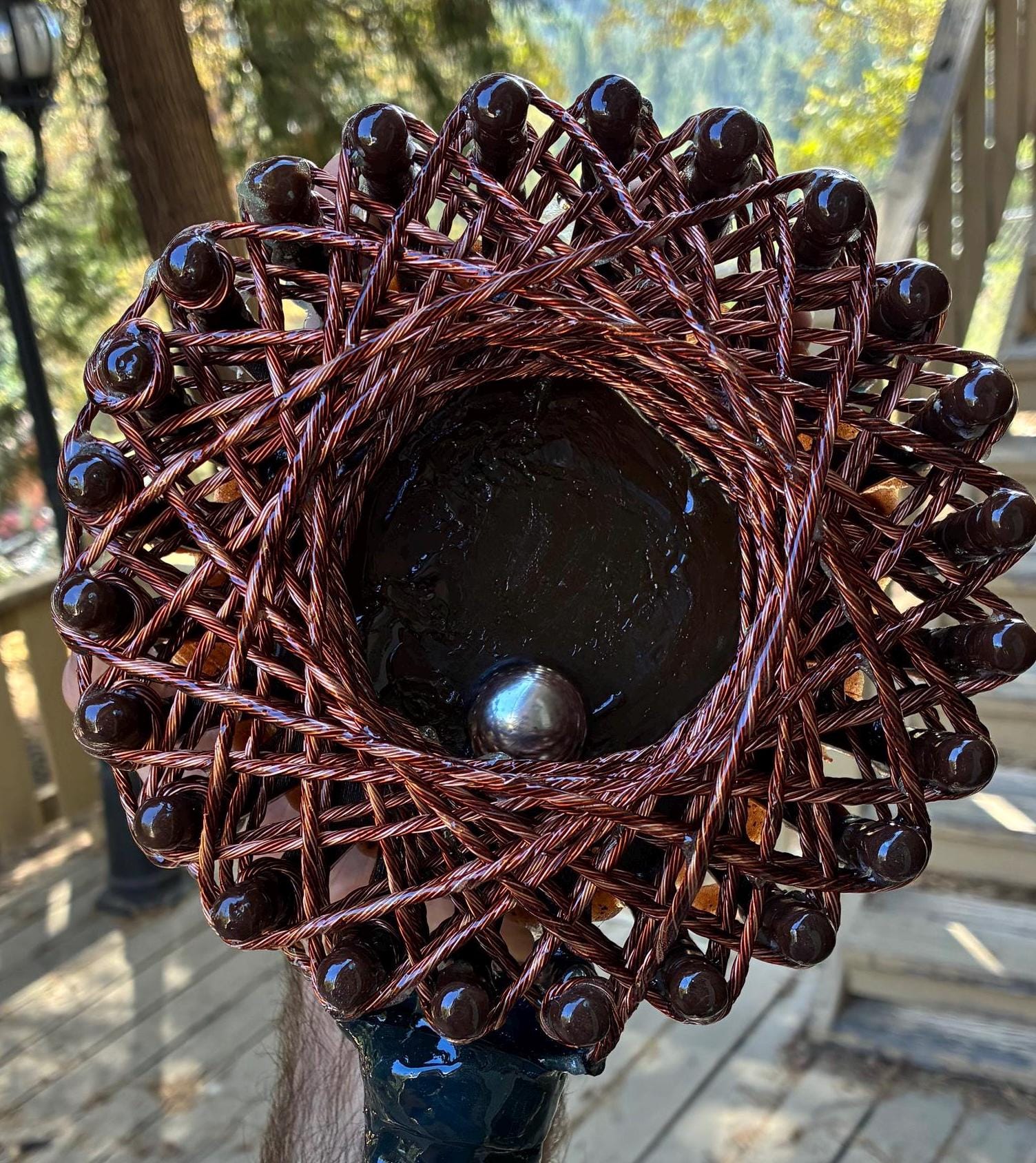 7” 24-Pointed Starship Rodin Coil Generator Kit | Red Rock Edition | Vortex Device with Travel Case & Amp ( sedona made )