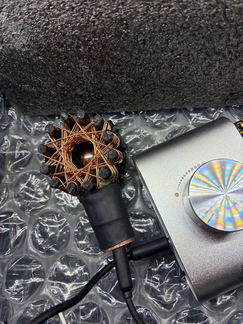 -Dark Knight Starship Coil AMPLIFIER – 5FT Magnetic PEMF Field – 250$ Vortex Iron Quartz Beast