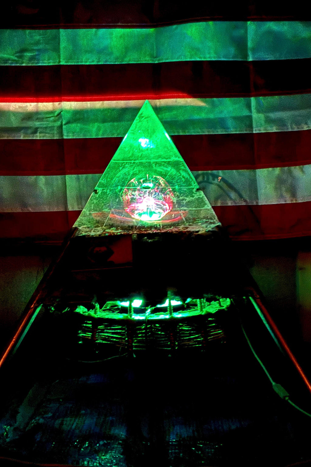 Tesla Coil Plasma Arc Starship | 10” Rodin Coil | 50lb Orgone Energy Amplifier Pyramid Topper