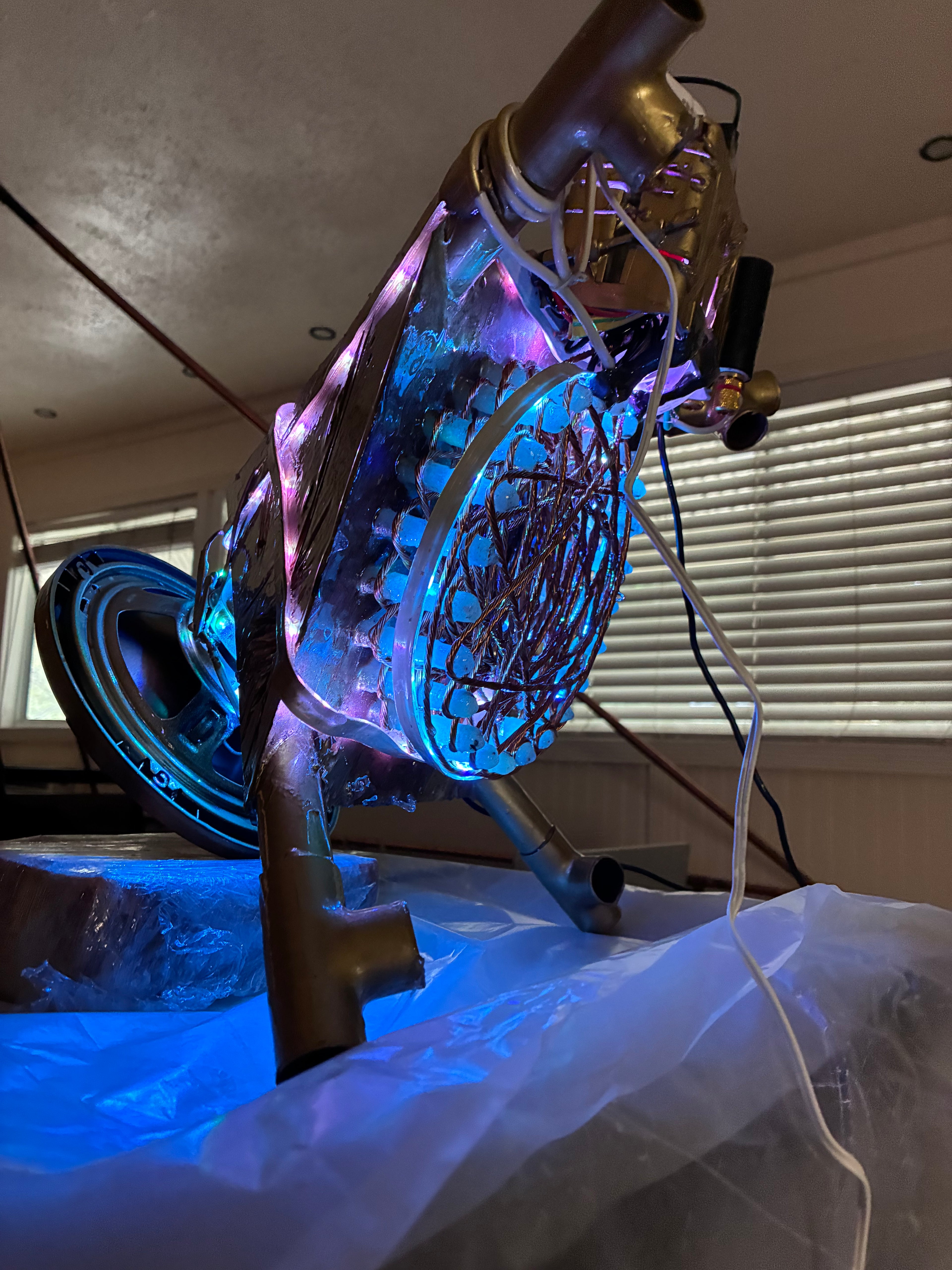 Golden Eye Quantum Force Field Generator – Alexa-Powered 24-Point Starship Copper Pyramid Capstone with Dual-Speaker Binaural Audio, High-Frequency Coil Technology & Music Infusion. Gauss Meter Included plus Corner Connectors