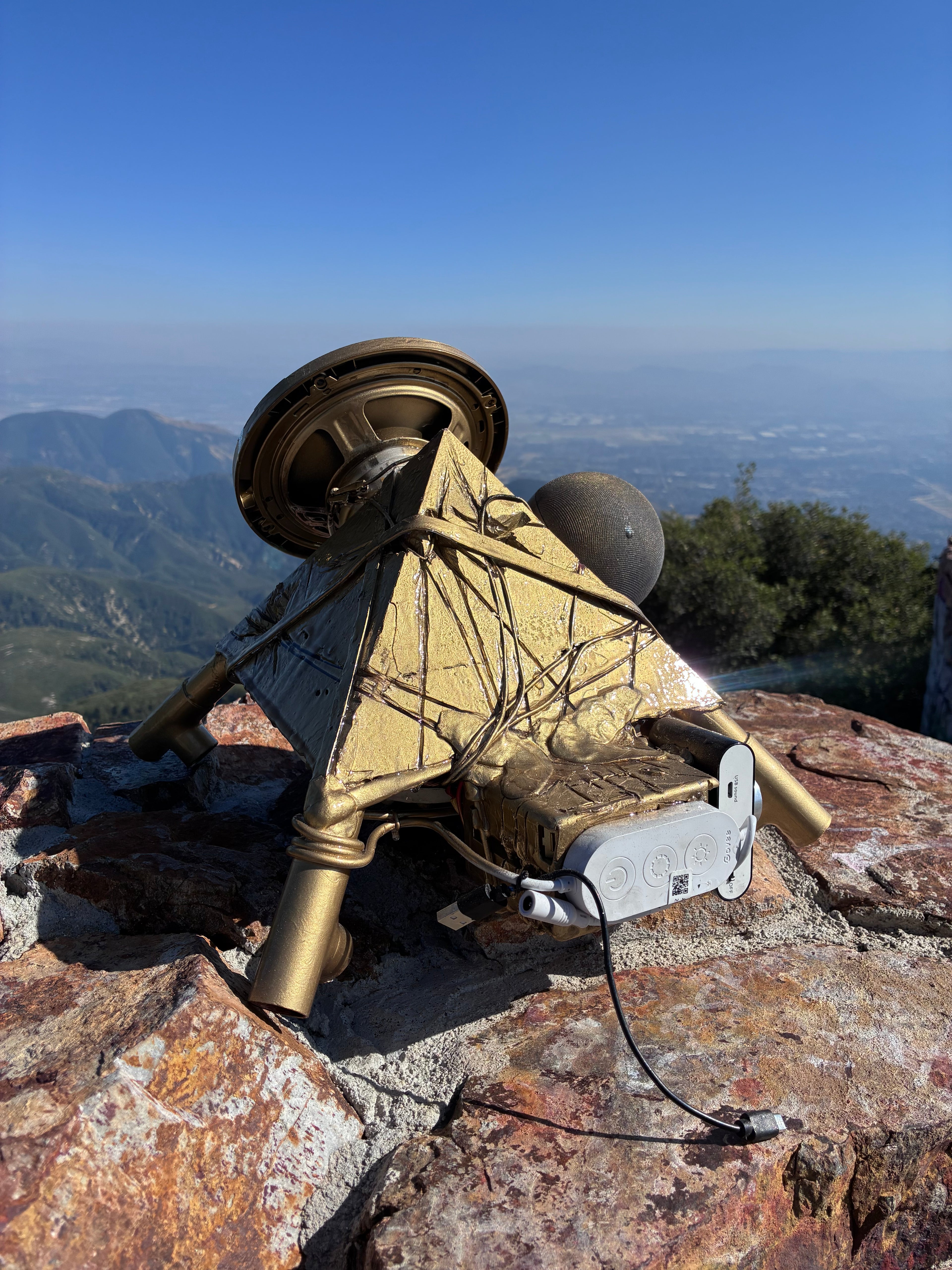 Golden Eye Quantum Force Field Generator – Alexa-Powered 24-Point Starship Copper Pyramid Capstone with Dual-Speaker Binaural Audio, High-Frequency Coil Technology, Music Infusion & 600W Room-Scale Group PEMF Edition with 10-Foot PEMF Field
