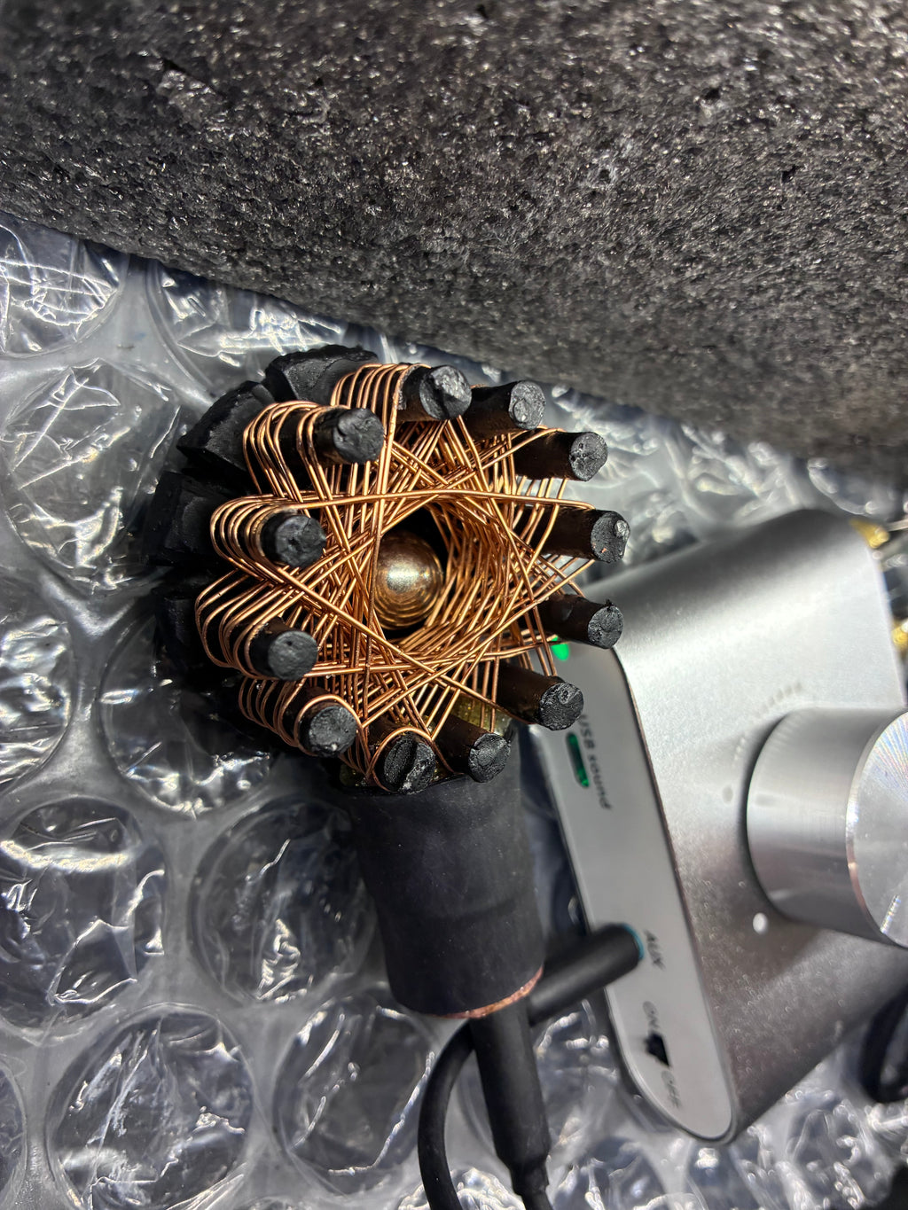 -Dark Knight Starship Coil AMPLIFIER – 5FT Magnetic PEMF Field – 250$ Vortex Iron Quartz Beast