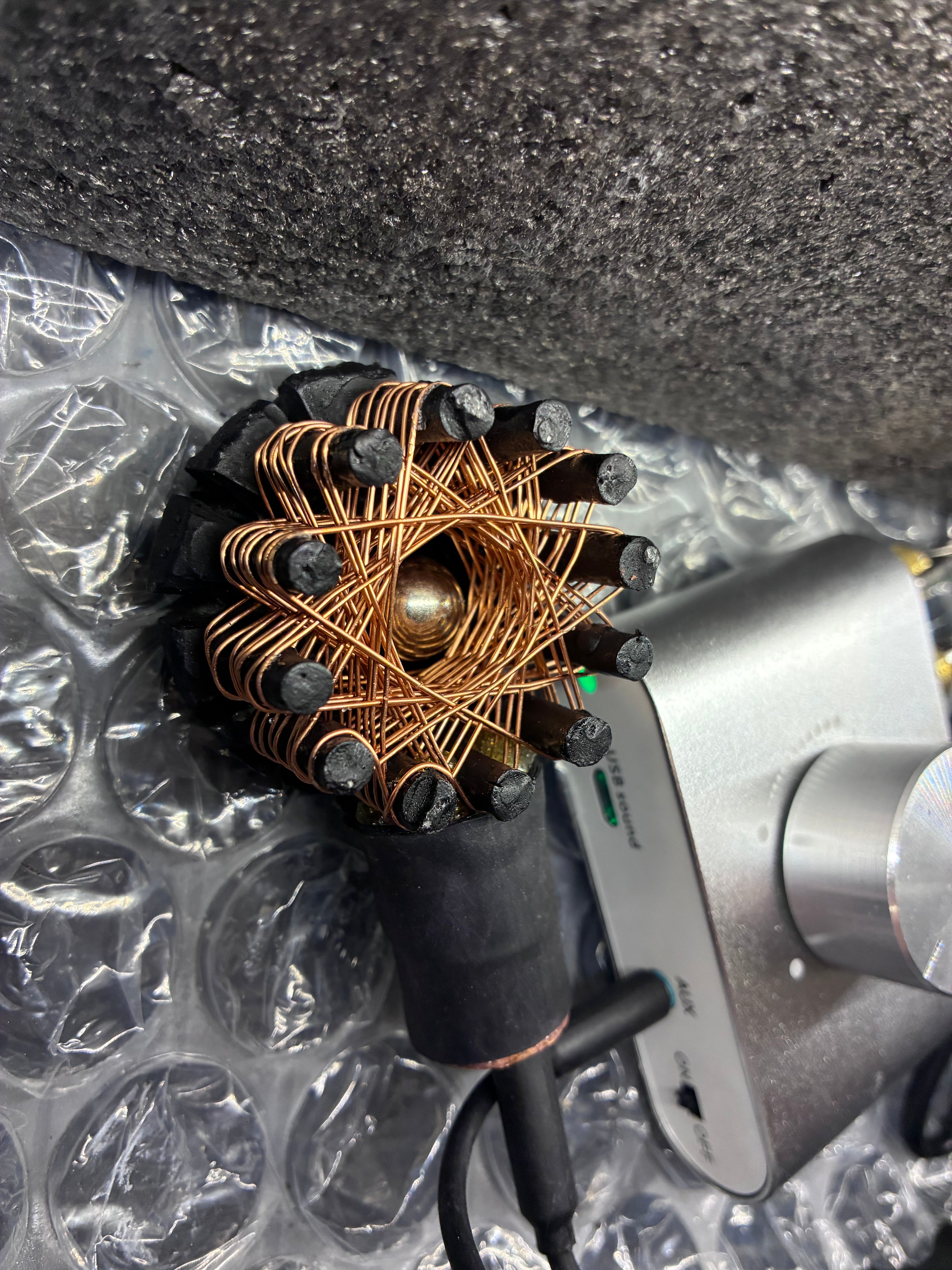 -Dark Knight Starship Coil AMPLIFIER – 5FT Magnetic PEMF Field – 250$ Vortex Iron Quartz Beast