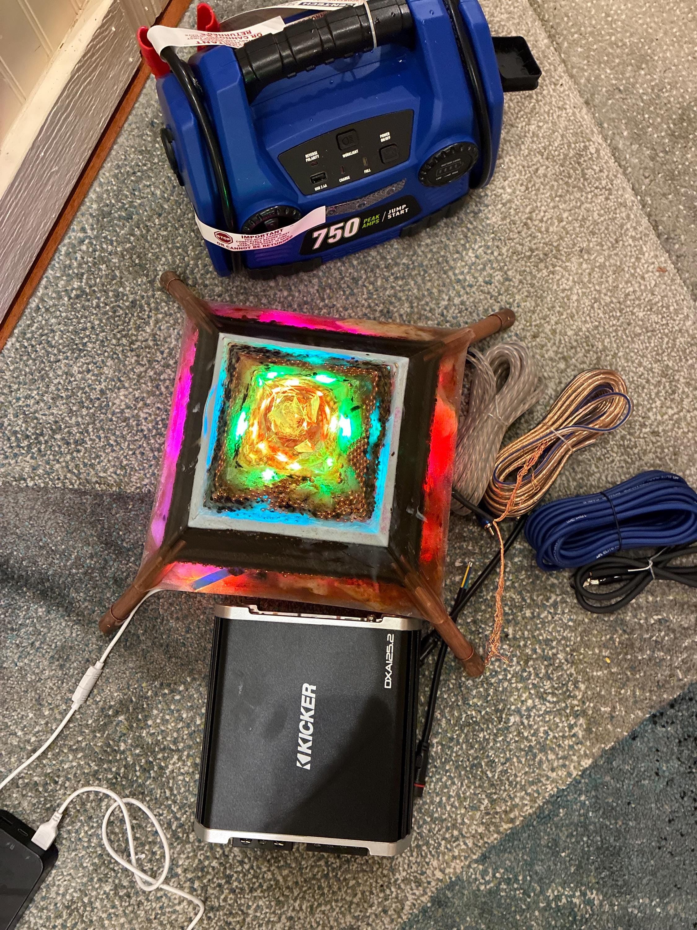 24-Point Starship Rodin Coil with Orgone Topper | 7-Inch, 250W Portable Kit | 36ft Magnetic Field, Bluetooth