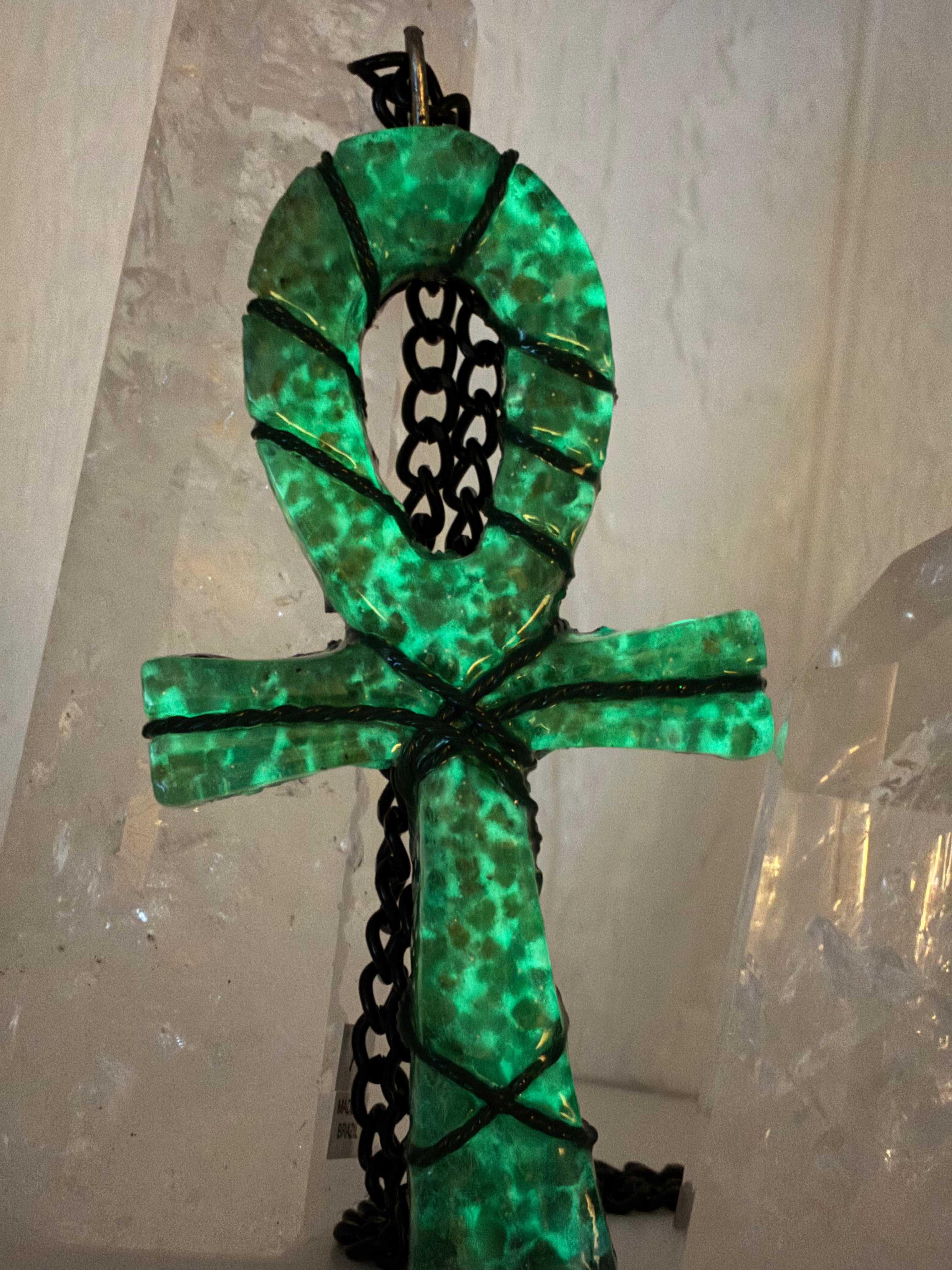 Quantum Jump Ankh Generator — Emerald Knight Royal Edition | Tensor Rodin Coil Engine | Timeline Accessor | Piezoelectric Conductive Matrix | 5G Field Shield (IN STOCK ready to ship)