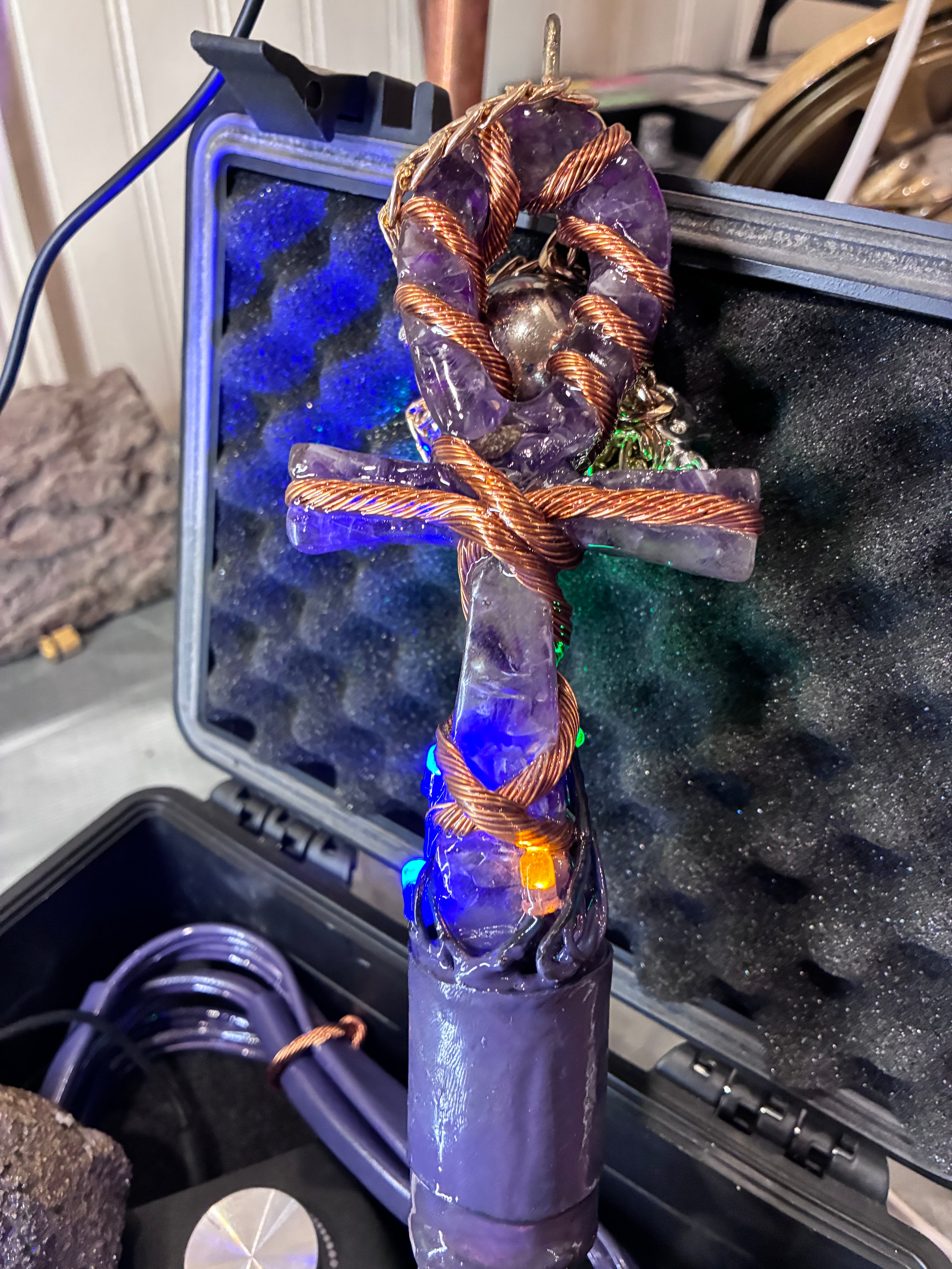 Quantum Violet Ankh – Living 600 Watt PEMF Rife Generator with 7-Foot PEMF Field