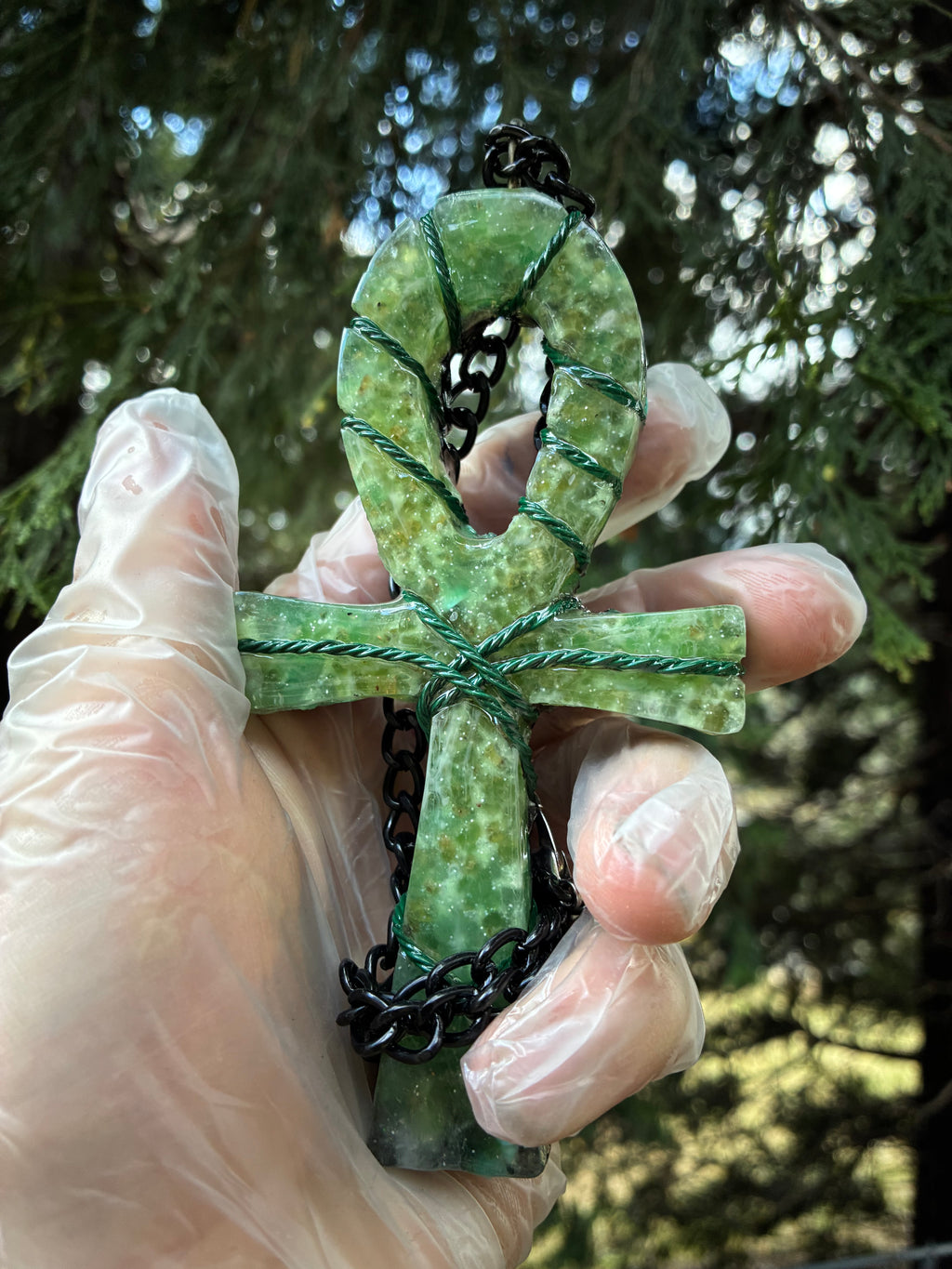 Quantum Jump Ankh Generator — Emerald Knight Royal Edition | Tensor Rodin Coil Engine | Timeline Accessor | Piezoelectric Conductive Matrix | 5G Field Shield (IN STOCK ready to ship)