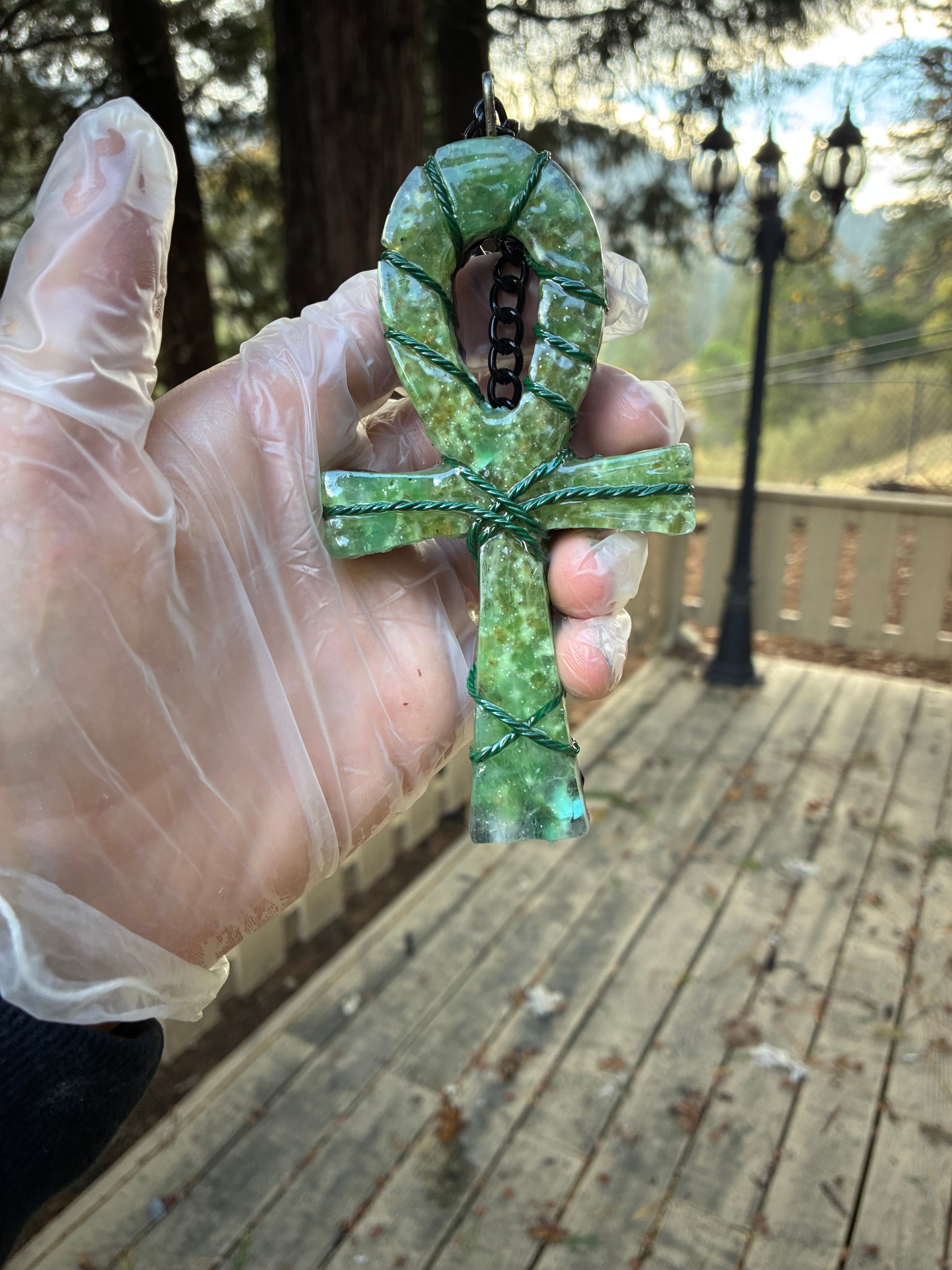 Quantum Jump Ankh Generator — Emerald Knight Royal Edition | Tensor Rodin Coil Engine | Timeline Accessor | Piezoelectric Conductive Matrix | 5G Field Shield (IN STOCK ready to ship)