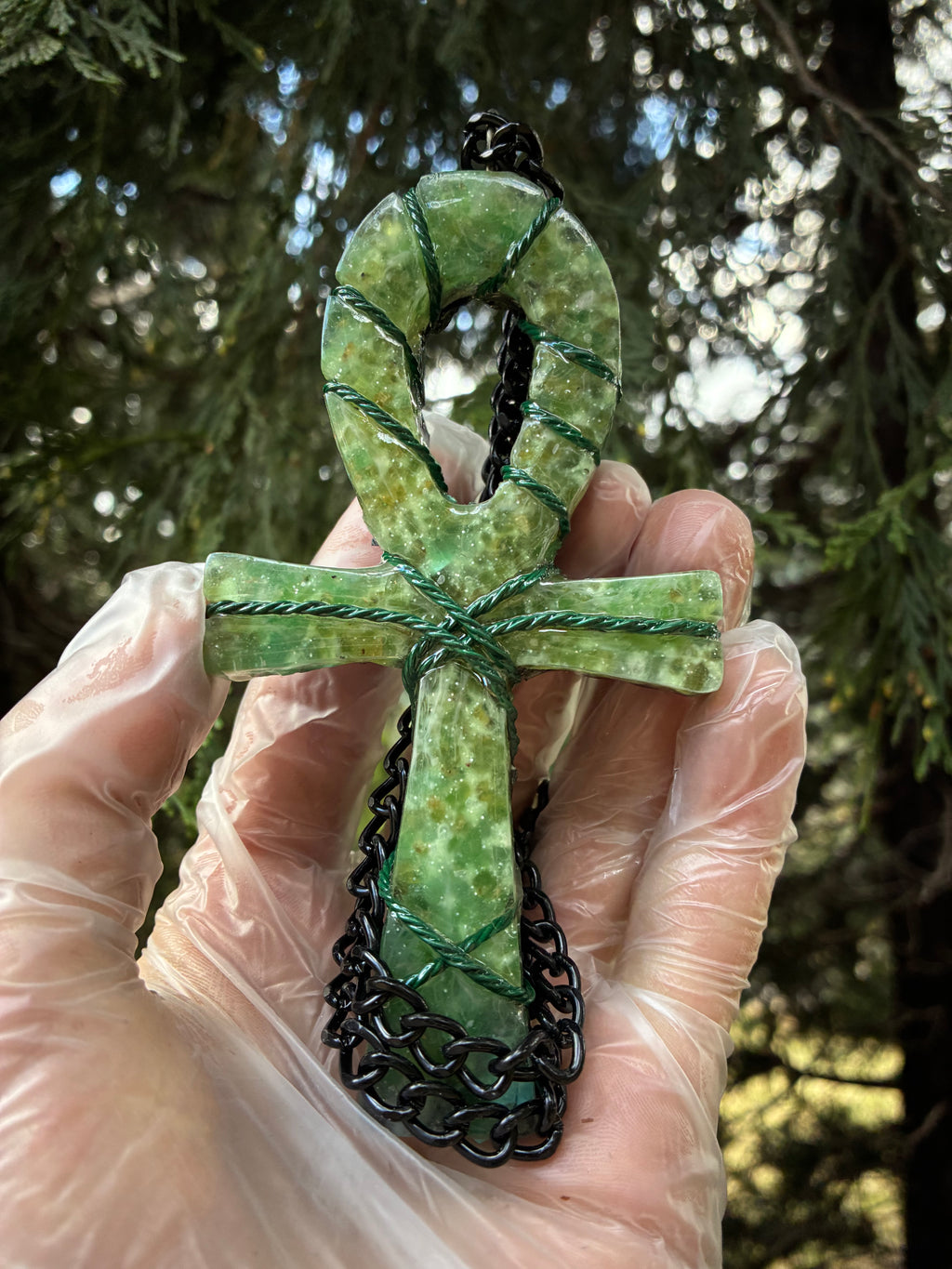 Quantum Jump Ankh Generator — Emerald Knight Royal Edition | Tensor Rodin Coil Engine | Timeline Accessor | Piezoelectric Conductive Matrix | 5G Field Shield (IN STOCK ready to ship)