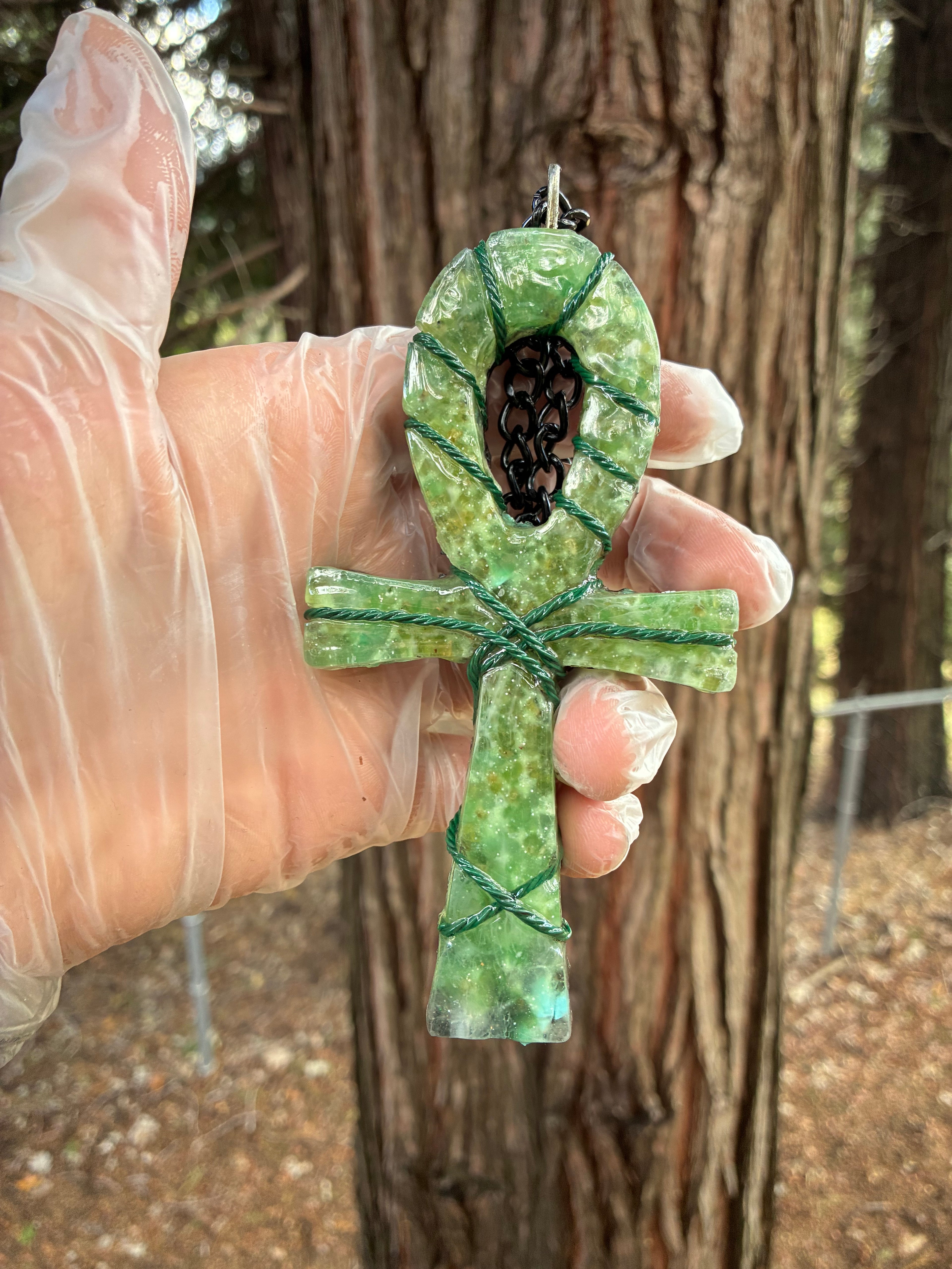 Quantum Jump Ankh Generator — Emerald Knight Royal Edition | Tensor Rodin Coil Engine | Timeline Accessor | Piezoelectric Conductive Matrix | 5G Field Shield (IN STOCK ready to ship)