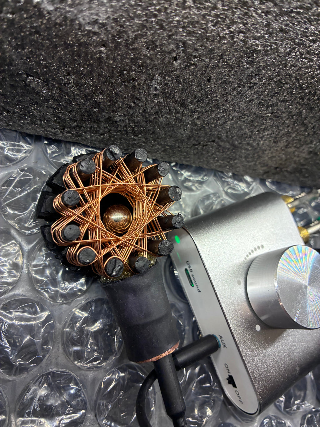 -Dark Knight Starship Coil AMPLIFIER – 5FT Magnetic PEMF Field – 250$ Vortex Iron Quartz Beast