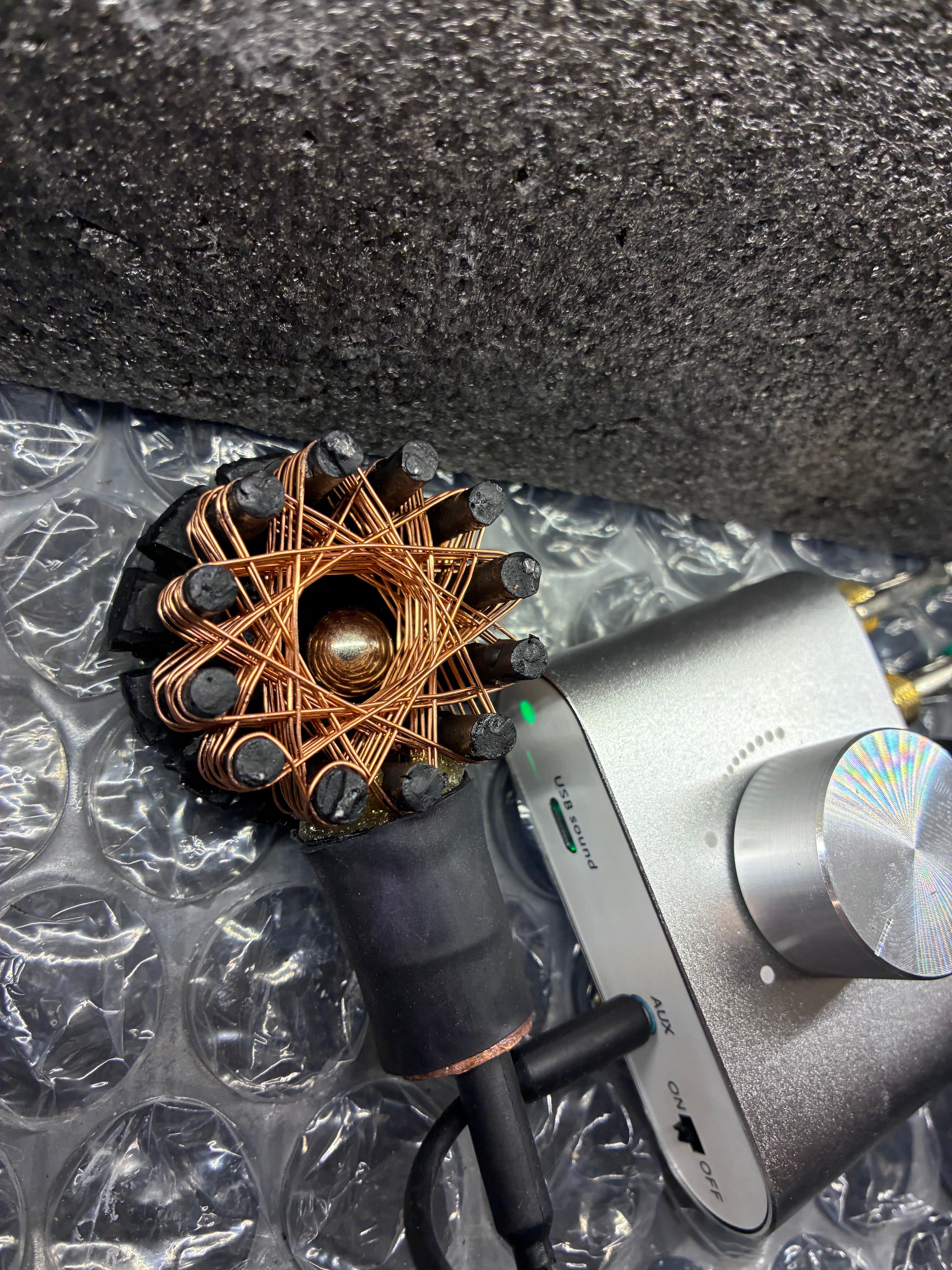 -Dark Knight Starship Coil AMPLIFIER – 5FT Magnetic PEMF Field – 250$ Vortex Iron Quartz Beast