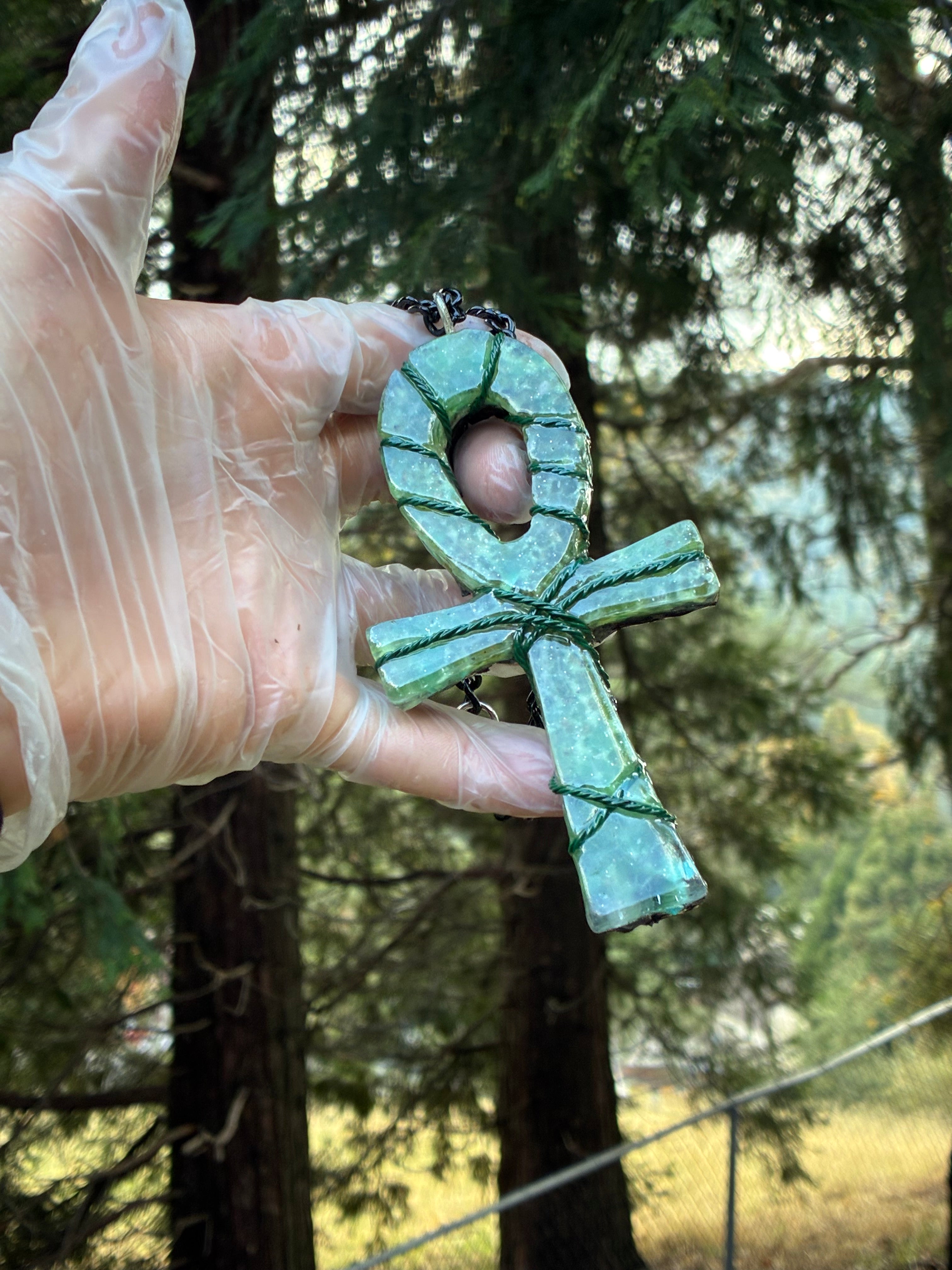 Quantum Jump Ankh Generator — Emerald Knight Royal Edition | Tensor Rodin Coil Engine | Timeline Accessor | Piezoelectric Conductive Matrix | 5G Field Shield (IN STOCK ready to ship)