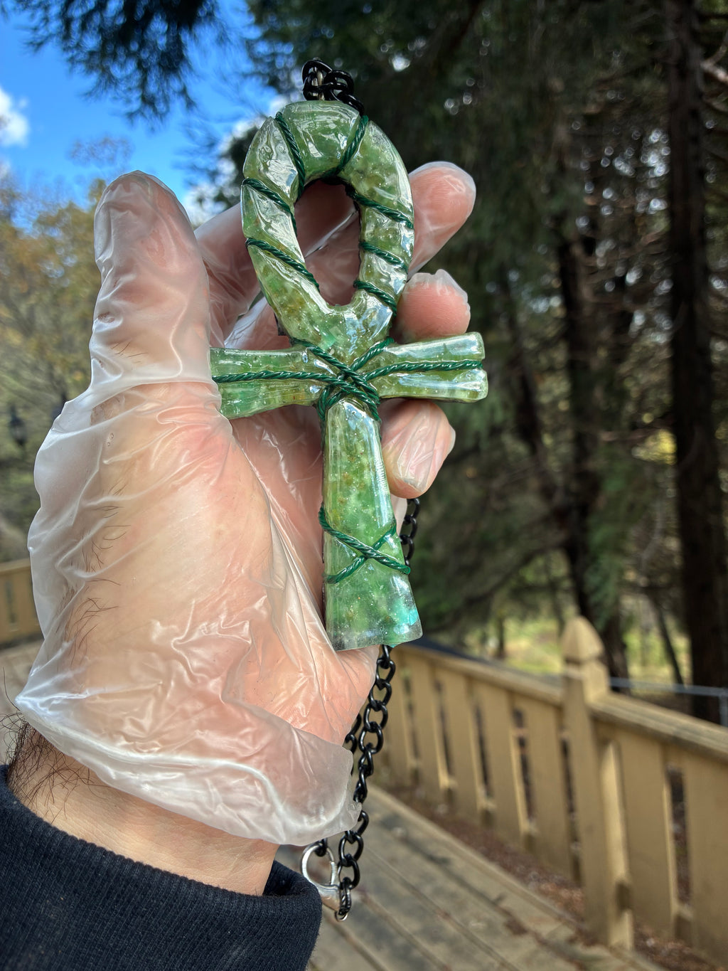 Quantum Jump Ankh Generator — Emerald Knight Royal Edition | Tensor Rodin Coil Engine | Timeline Accessor | Piezoelectric Conductive Matrix | 5G Field Shield (IN STOCK ready to ship)