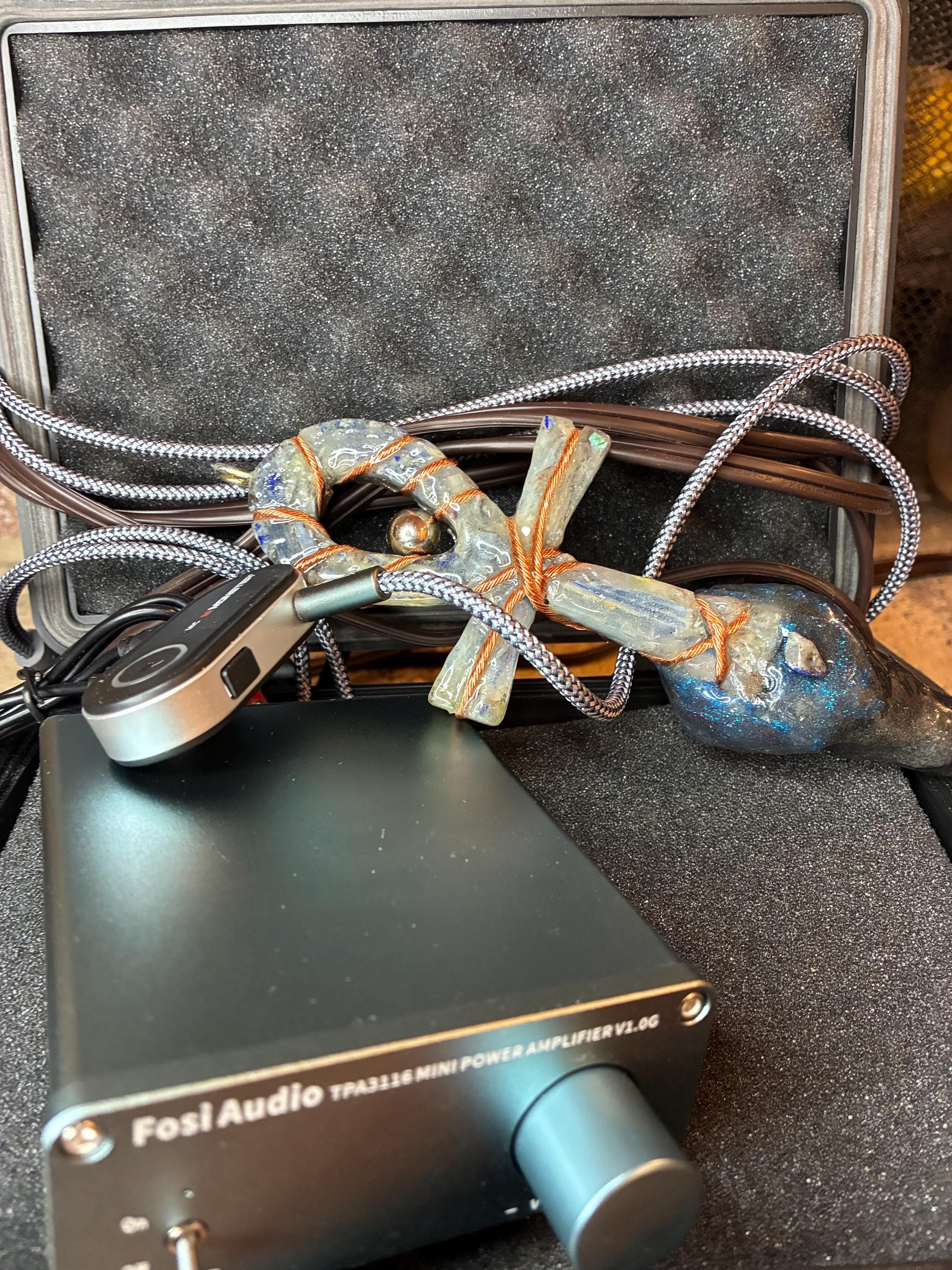 8.5ft field (Blue kyanite orgone rife machine generator dark Knight edition full kit 36watt amplifier & magnetic sphere