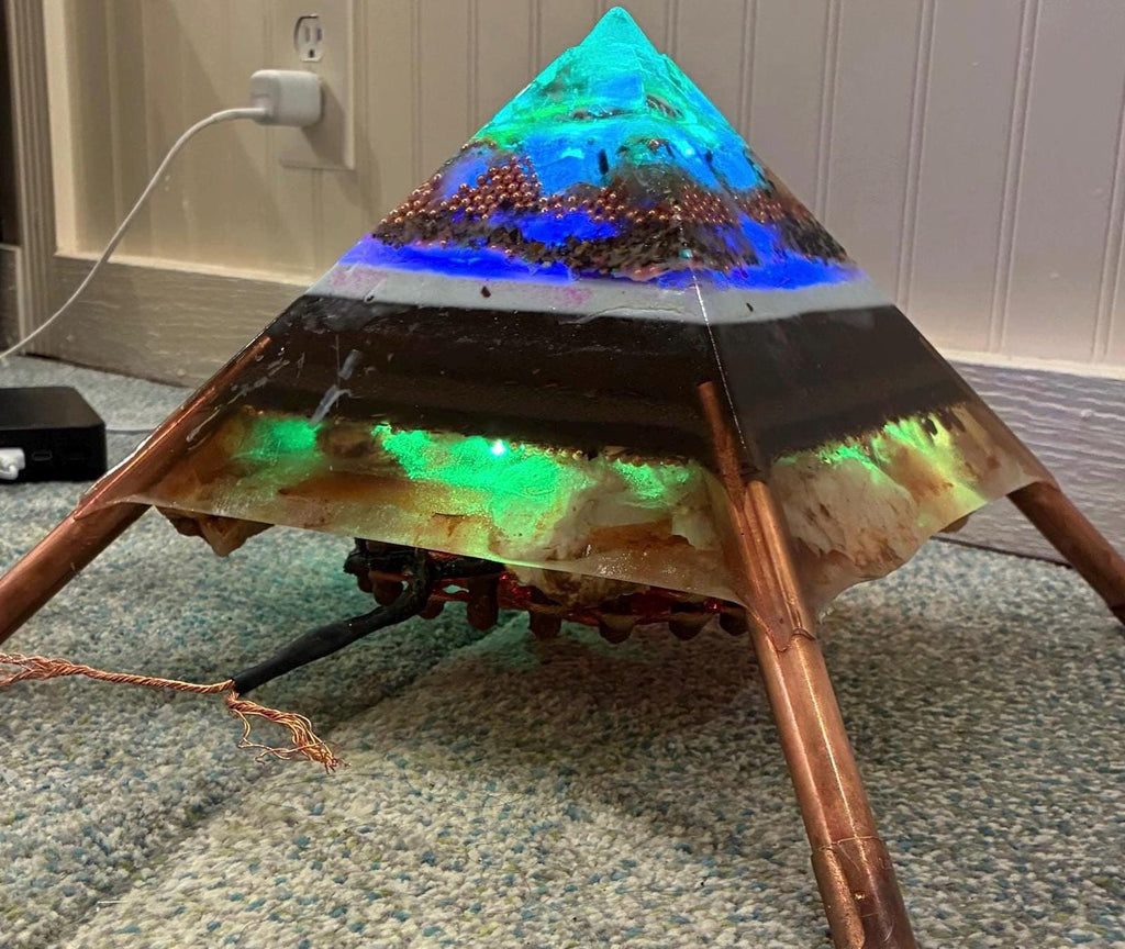 24-Point Starship Rodin Coil with Orgone Topper | 7-Inch, 250W Portable Kit | 36ft Magnetic Field, Bluetooth