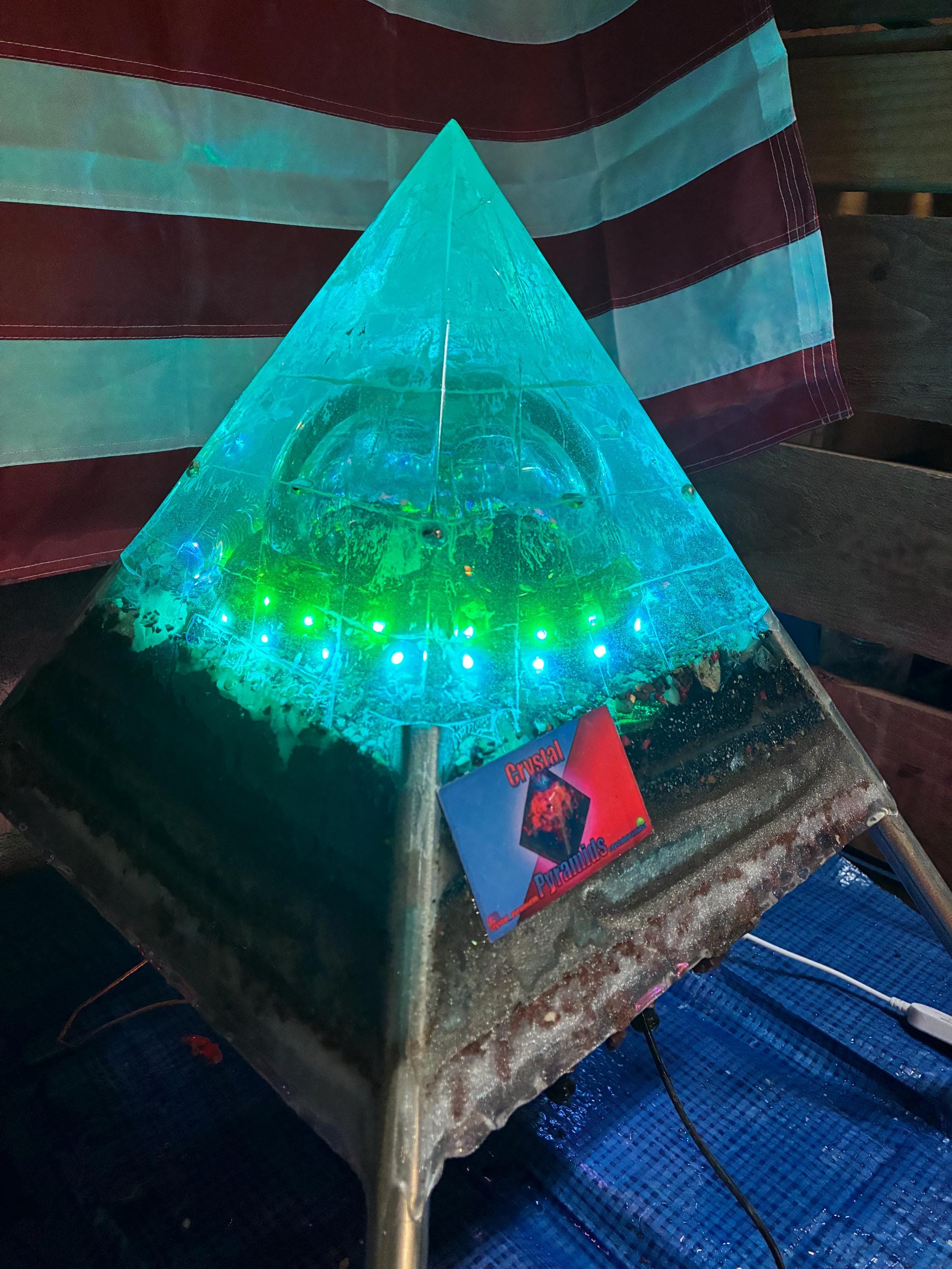 Tesla Coil Plasma Arc Starship | 10” Rodin Coil | 50lb Orgone Energy Amplifier Pyramid Topper