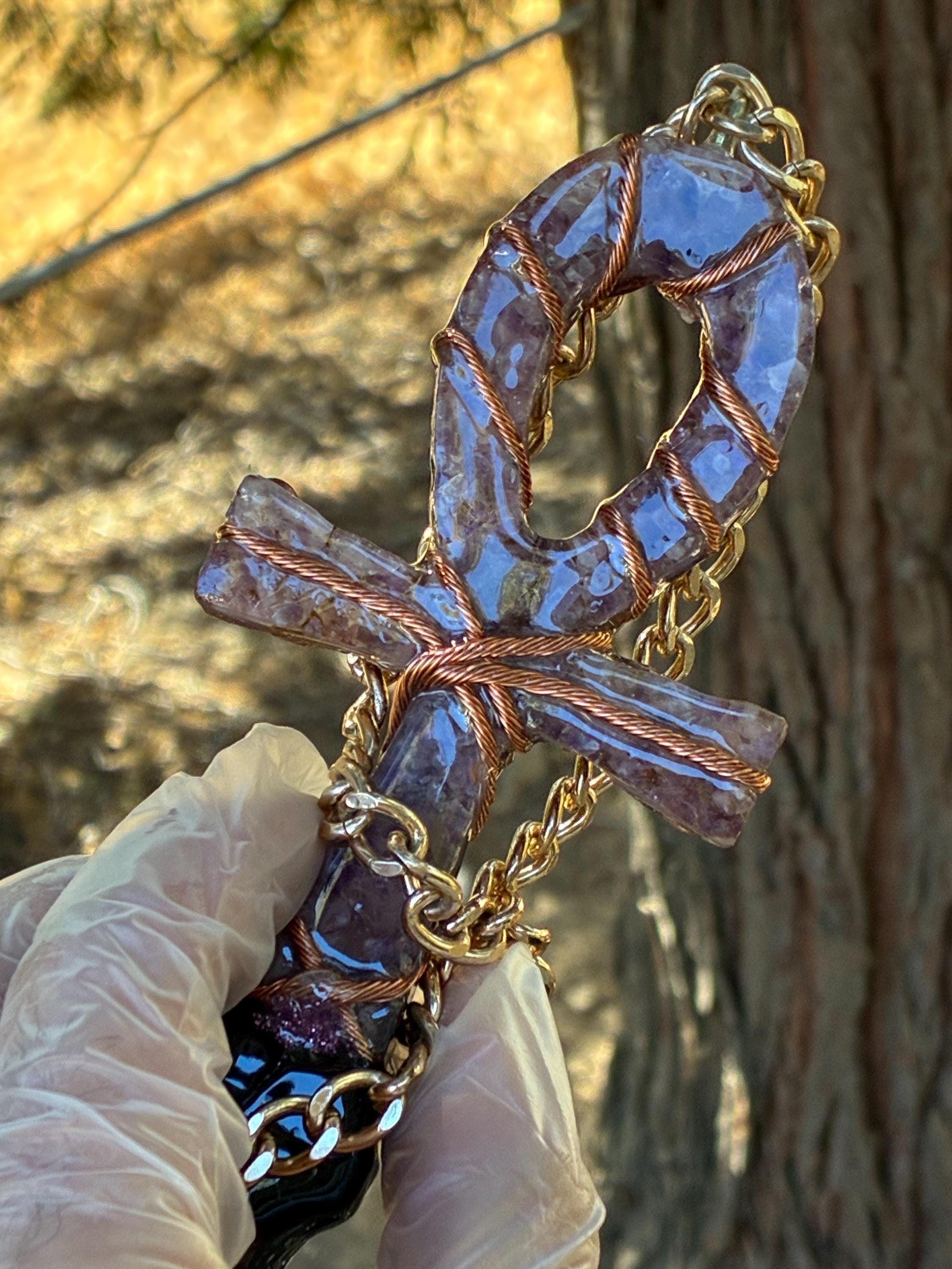 Purple Amethyst Rose Quartz Bioglow Edition  12” Field | Made to Order | Ready to Ship