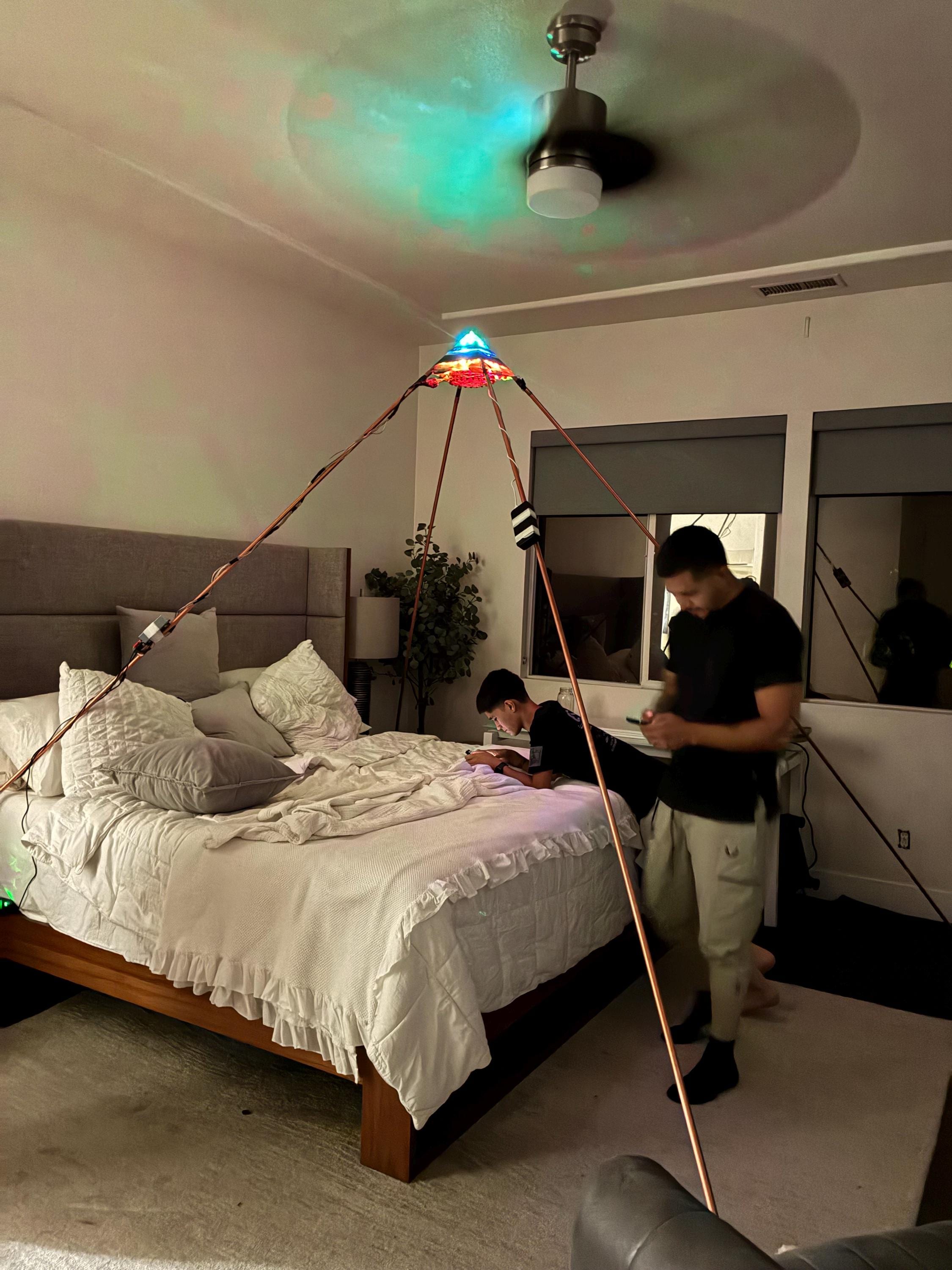 24-Point Starship Rodin Coil with Orgone Topper | 7-Inch, 250W Portable Kit | 36ft Magnetic Field, Bluetooth