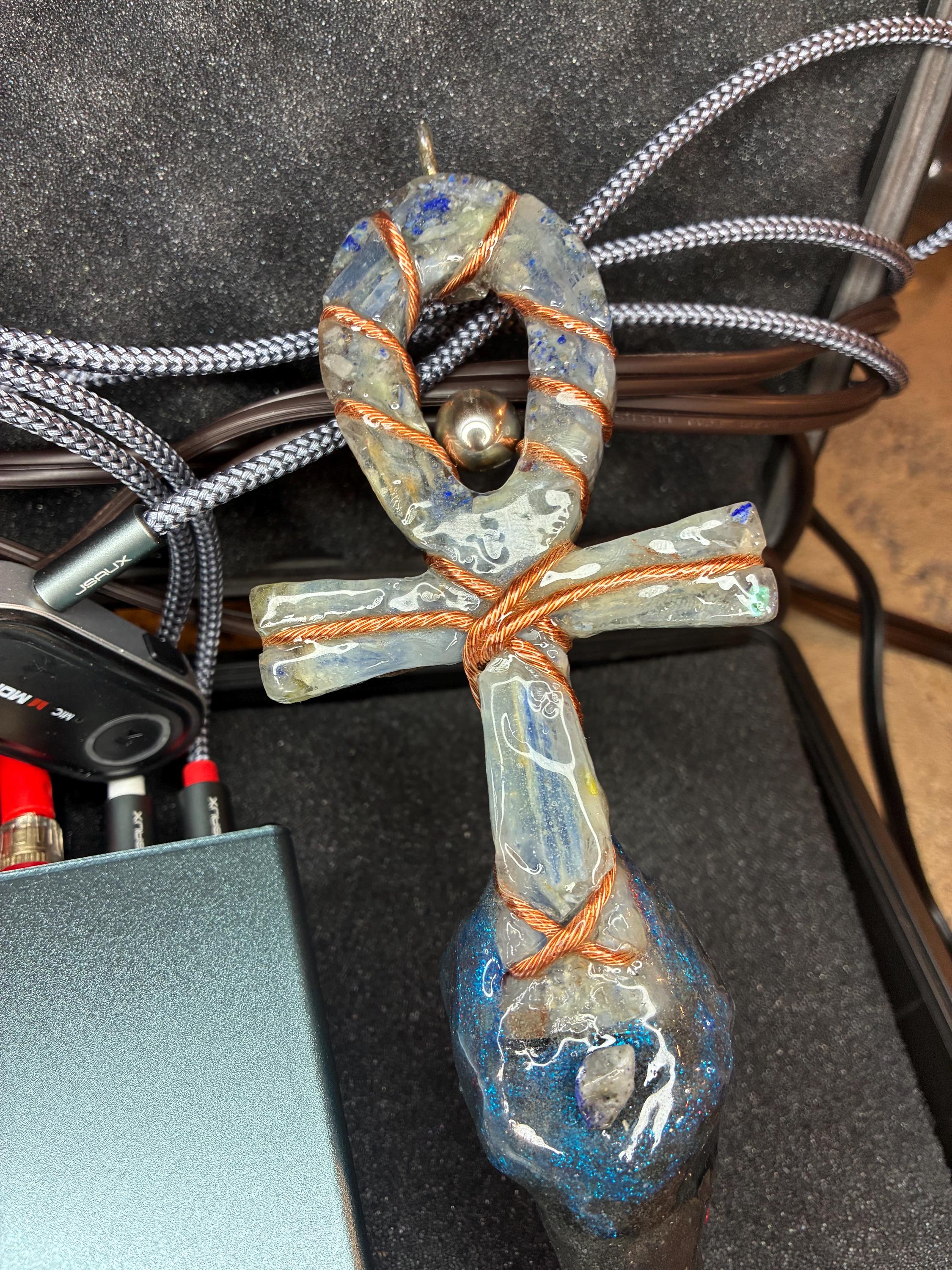 8.5ft field (Blue kyanite orgone rife machine generator dark Knight edition full kit 36watt amplifier & magnetic sphere