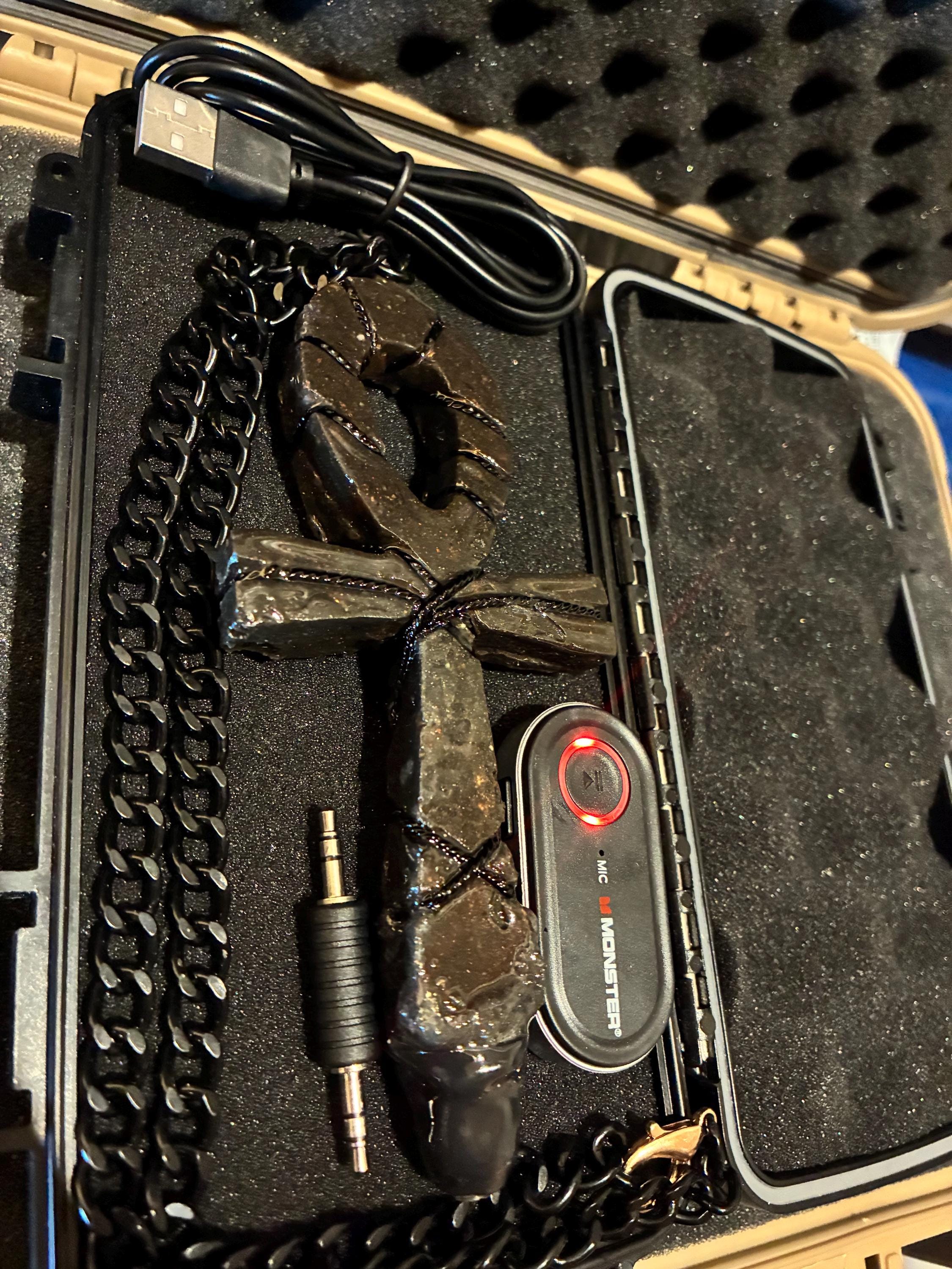 Dark Knight Tensor Rodin Coil – Blacked Out Edition, Bluetooth Activated, Portable Travel Case, 12” Field, 24” Chain