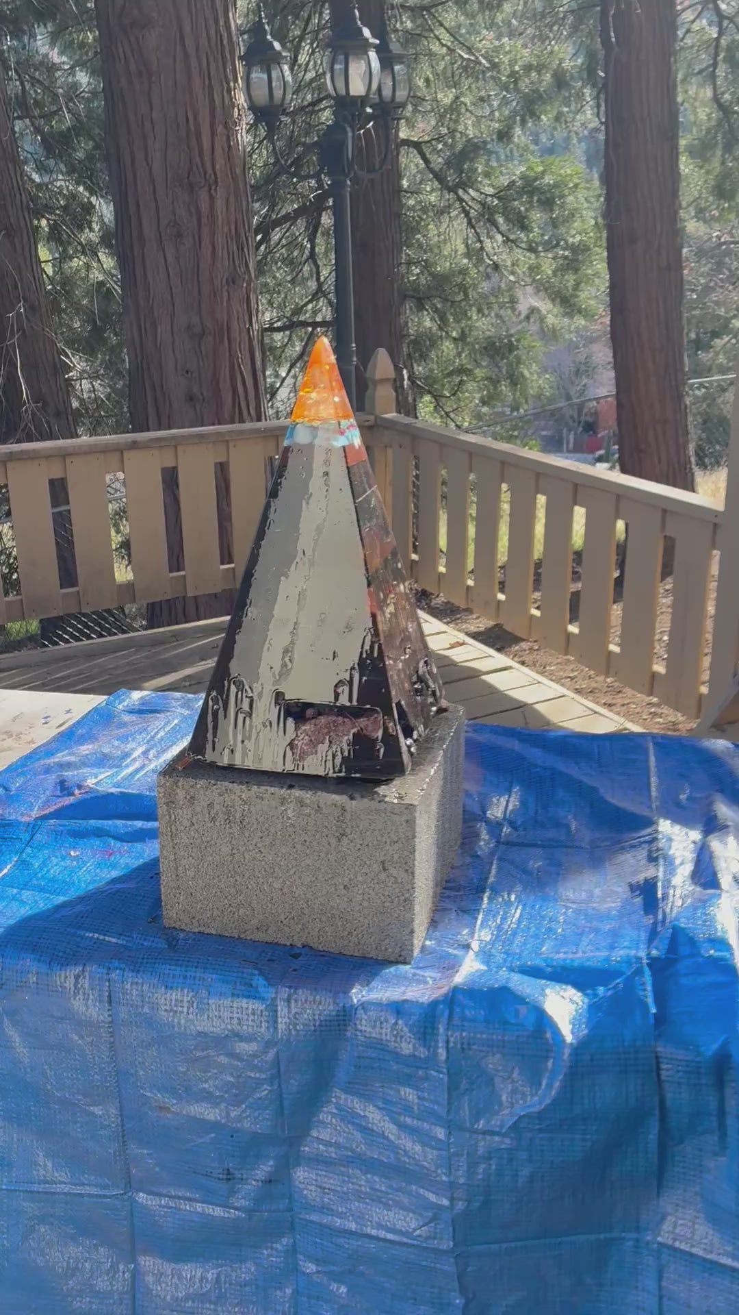 Nebula-70 2ft | 35-lb Piezoelectric Conductive Pyramid — Brazilian & Colombian Yellow Quartz | 5G & EMF Energy Filtration (In Stock) Includes Quantum Jump Ankh Generator — 14K Gold-Plated Chain • Golden Rodin Coil • INSTOCK for Christmas and new years